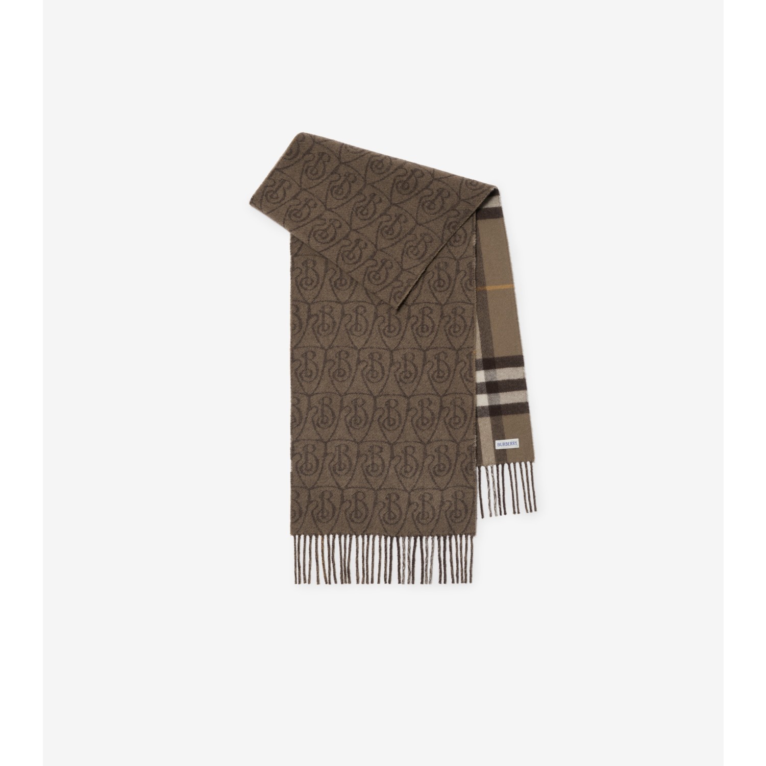 Reversible B Shield Cashmere Scarf