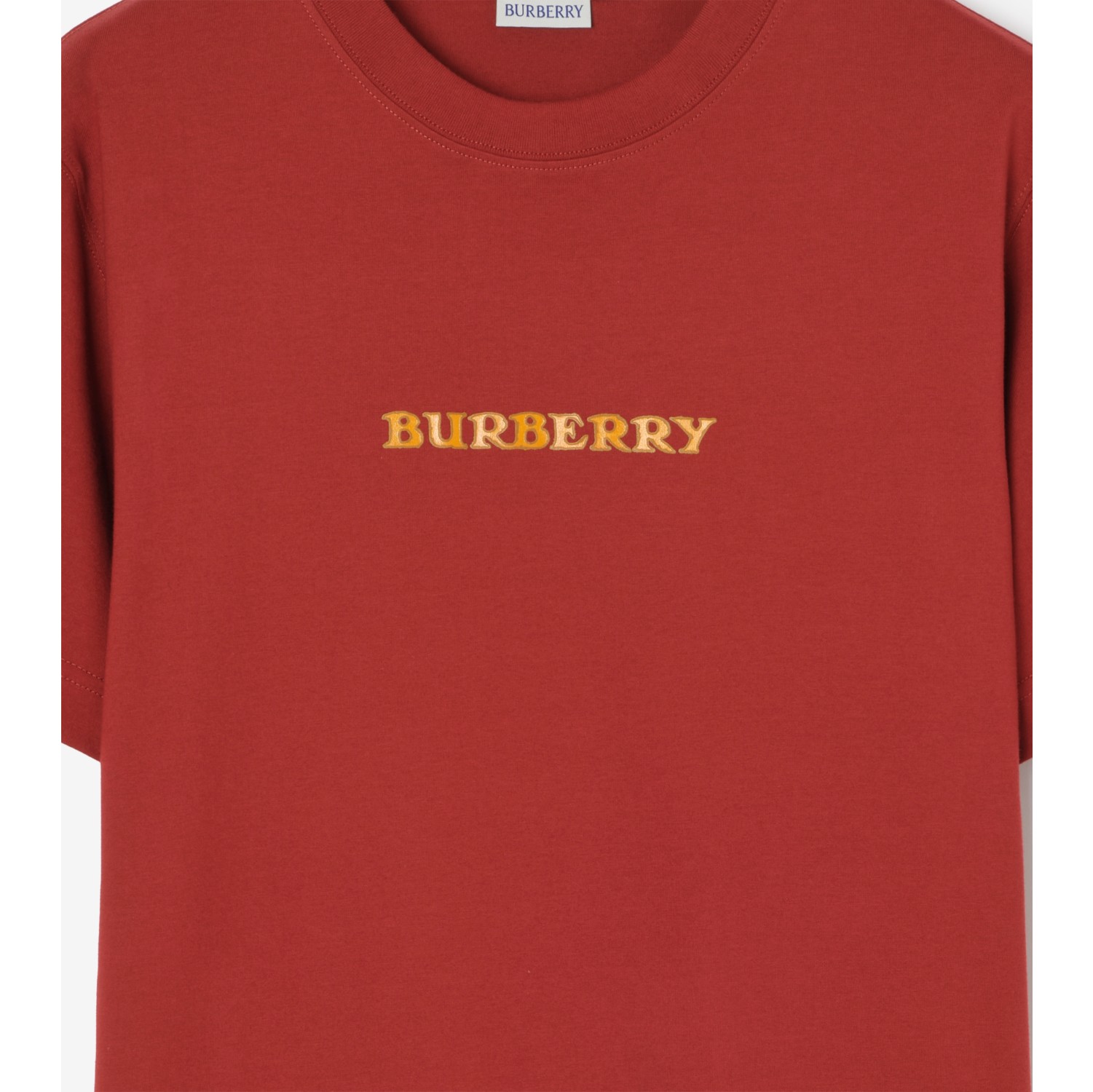 Heritage Logo Cotton T-shirt in Auburn brown - Men | Burberry