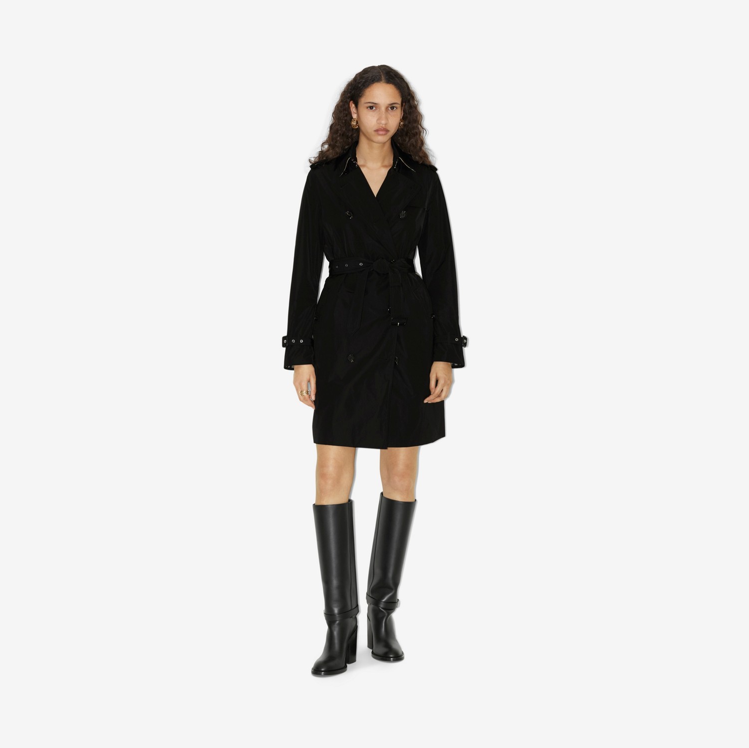 Trench coat Kensington ligero (Negro) - Mujer | Burberry® oficial