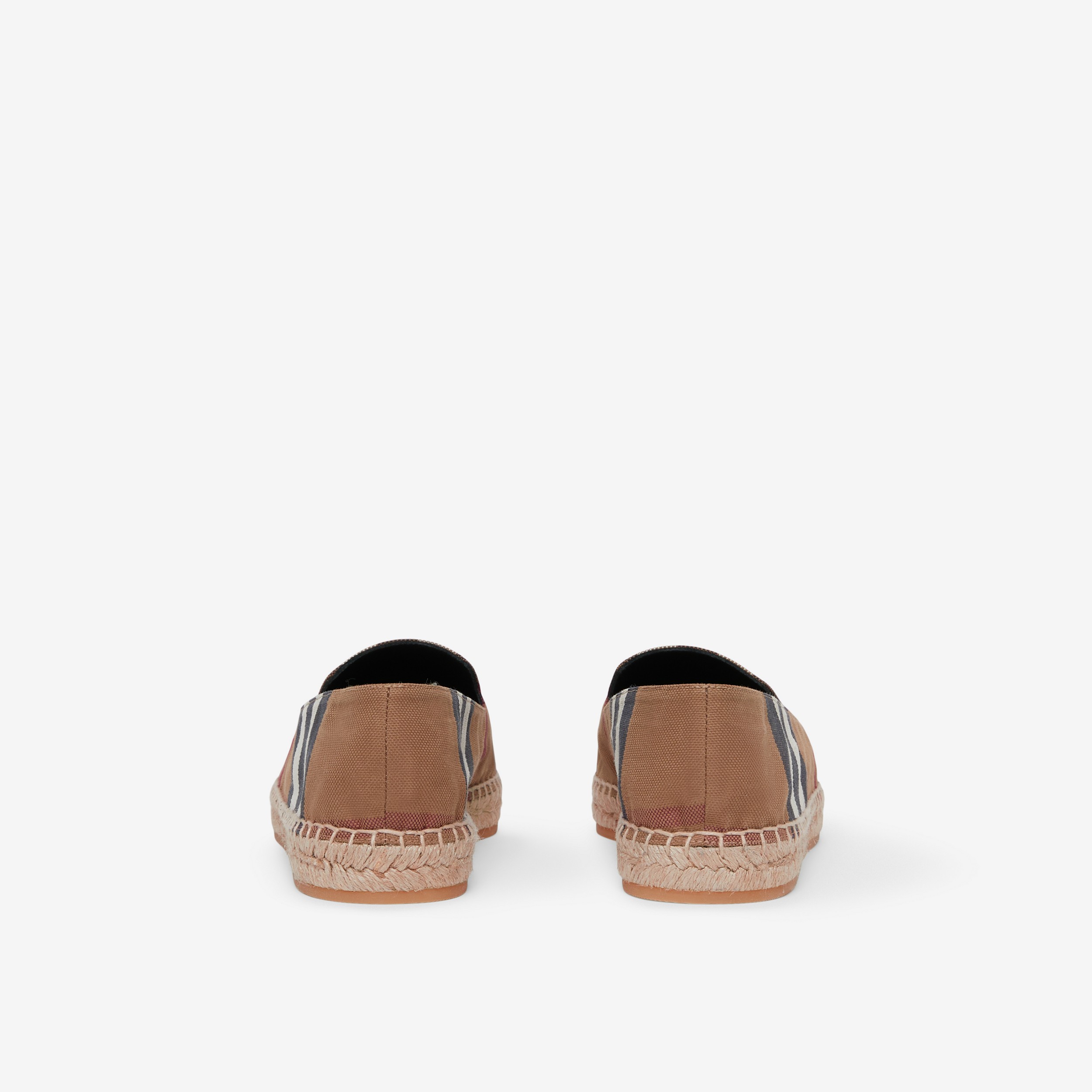 格纹棉质麻编鞋 (桦木棕) - 女士 | Burberry® 博柏利官网 - 3