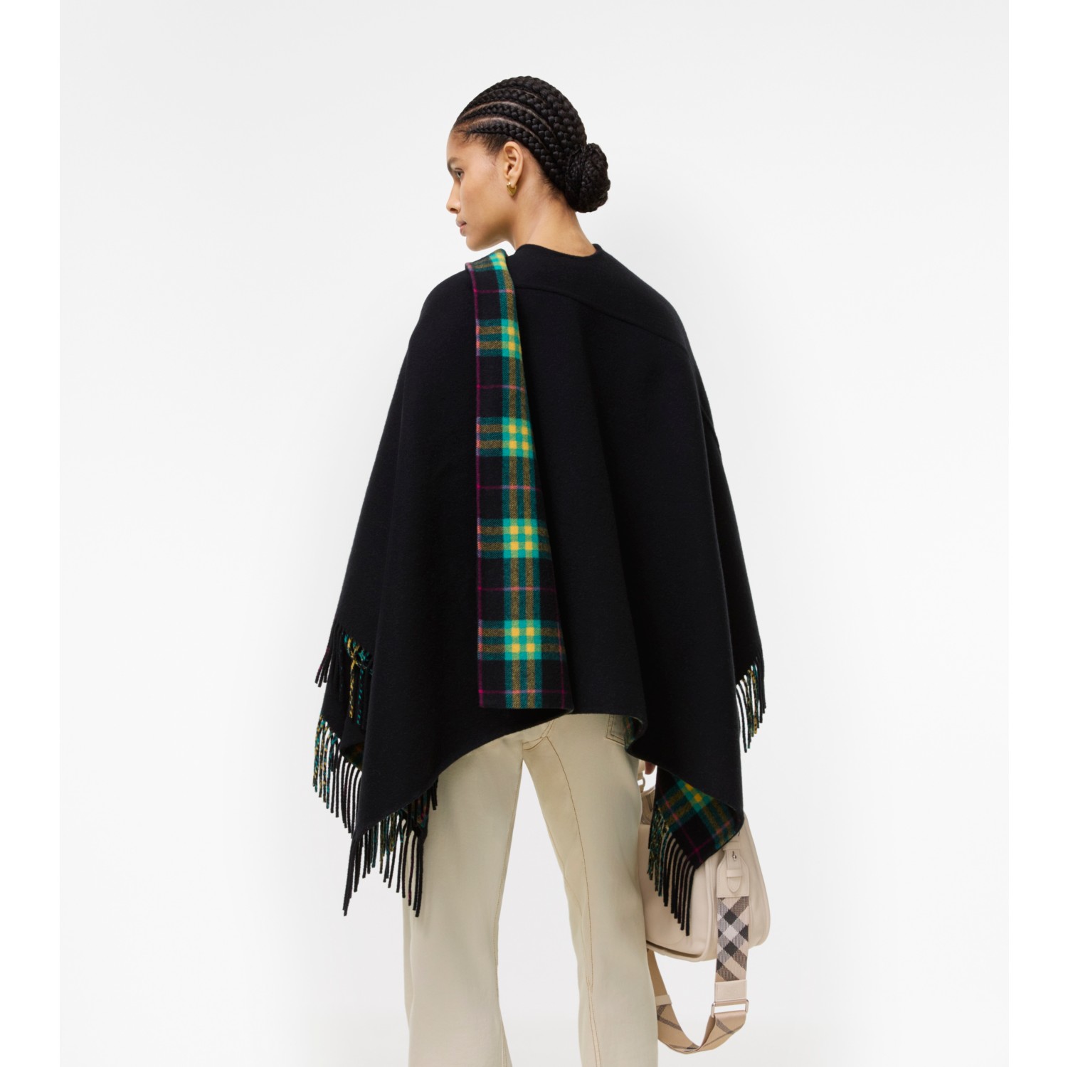 Wool Blanket Cape in Emerald green | Burberry® Official