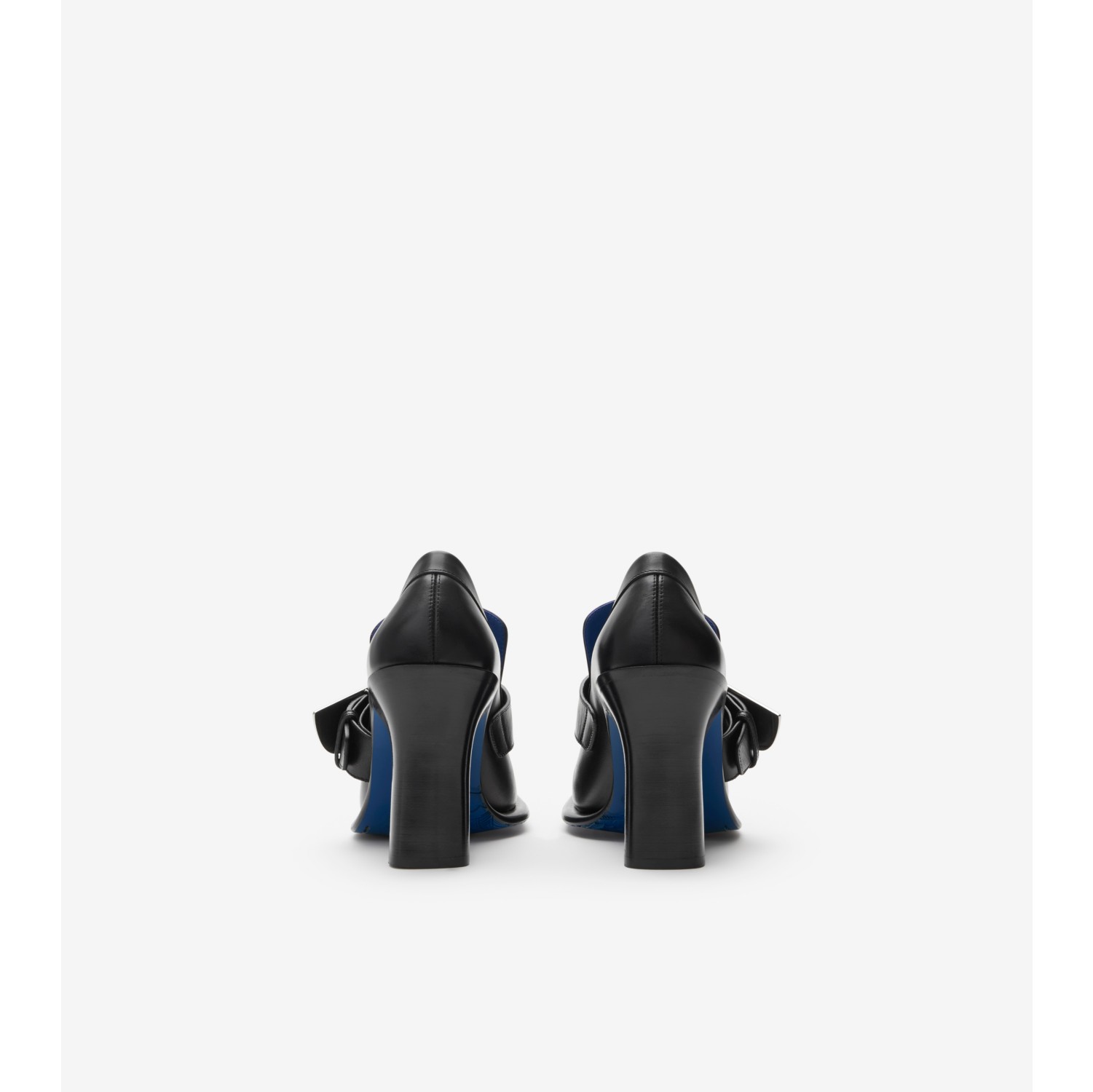 Leather London Shield High Heeled Loafers