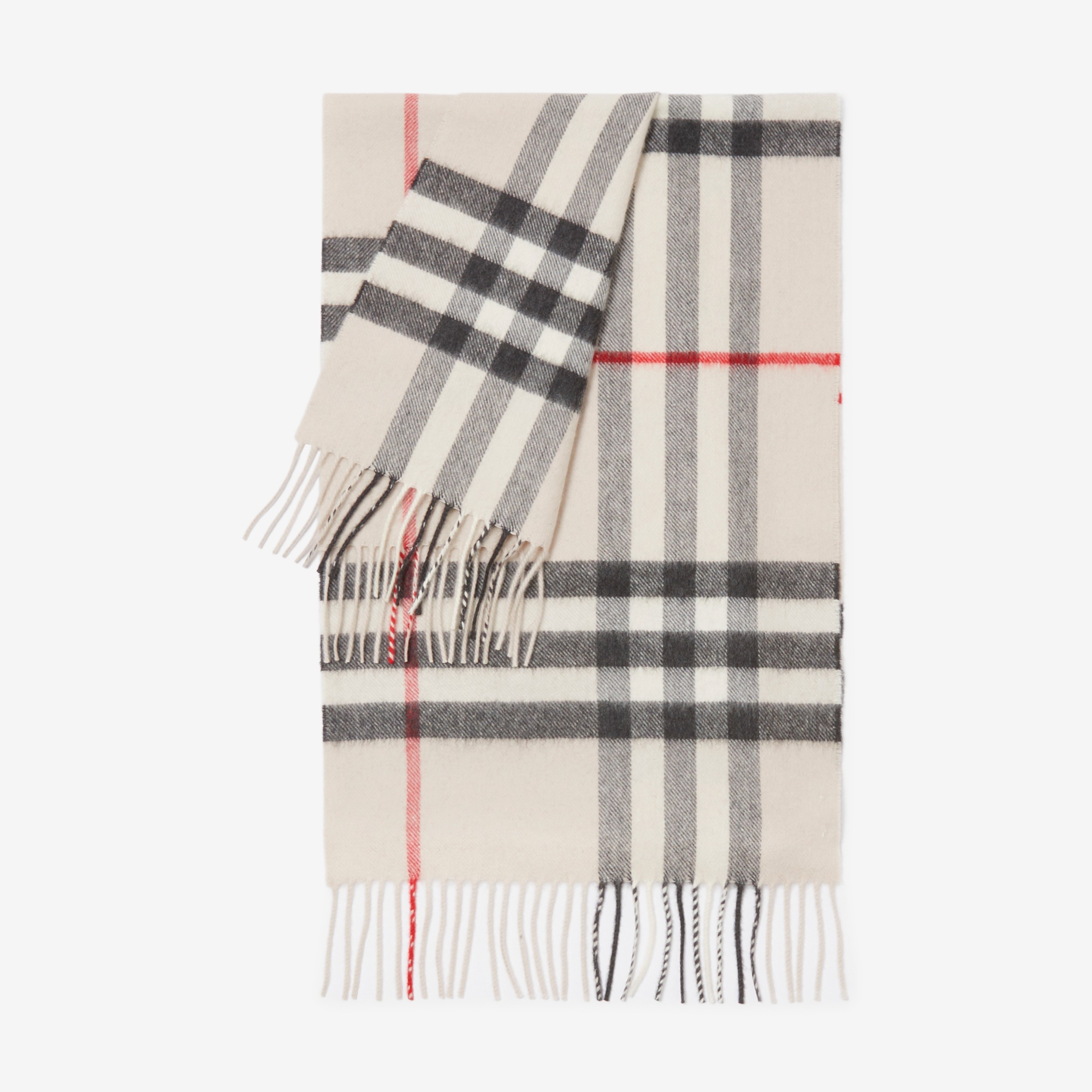 The Burberry Check Cashmere Scarf in Stone Burberry® Official