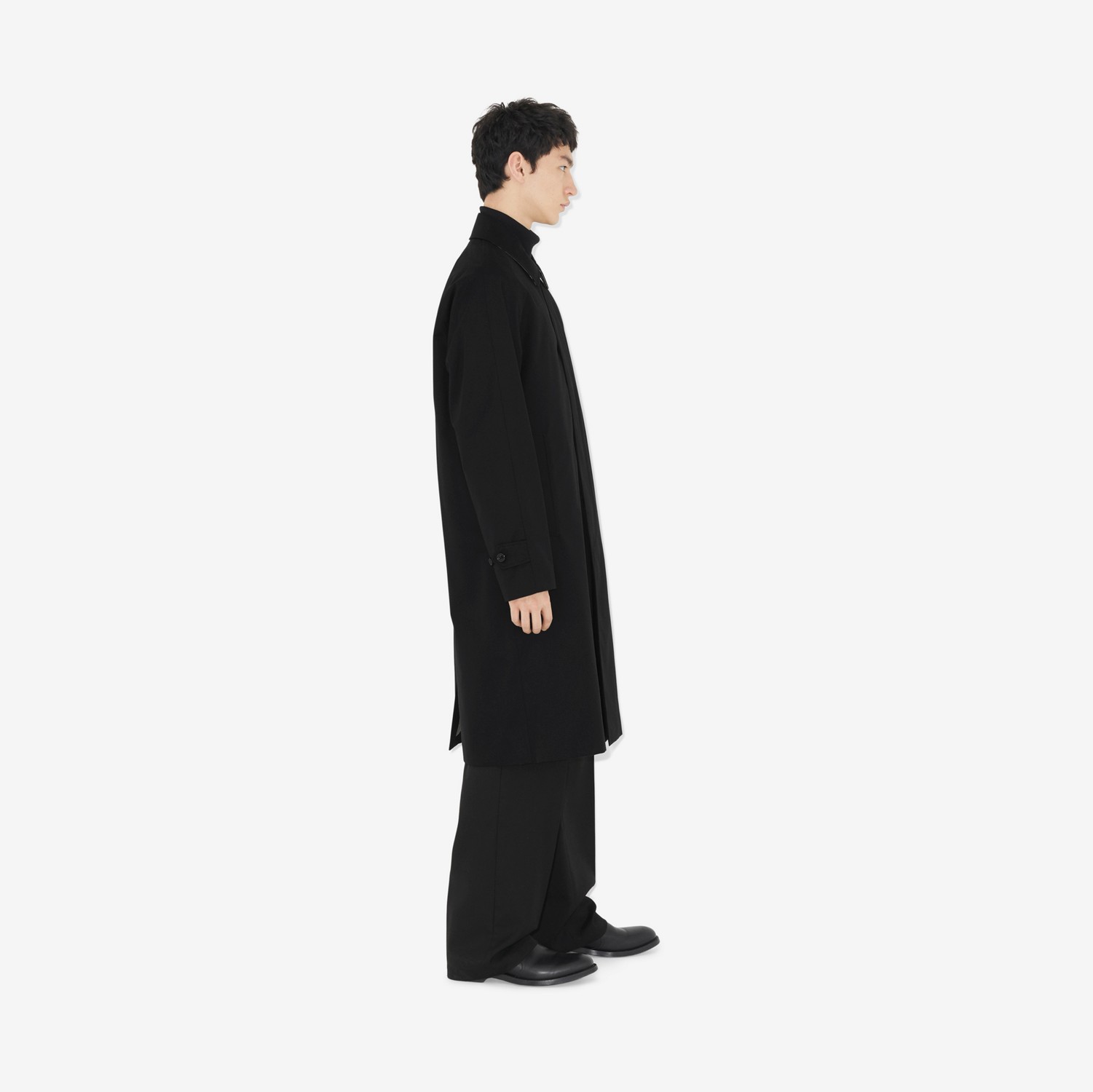 卡姆登版型 – 长款 Heritage 轻便大衣 (黑色) - 男士 | Burberry® 博柏利官网