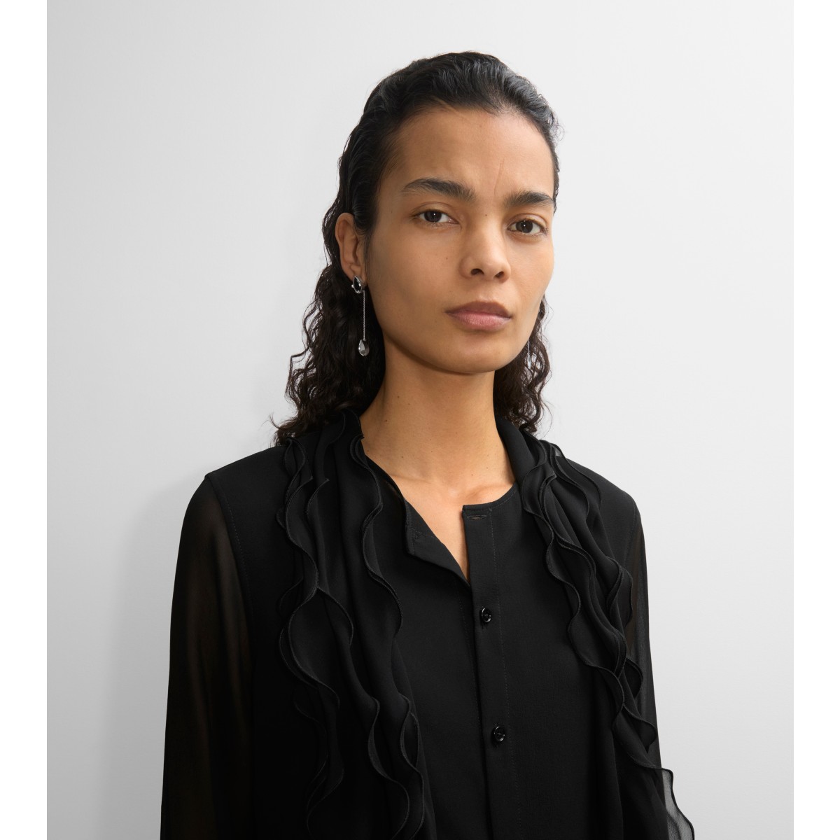  Onyx Shield Pendant Earrings