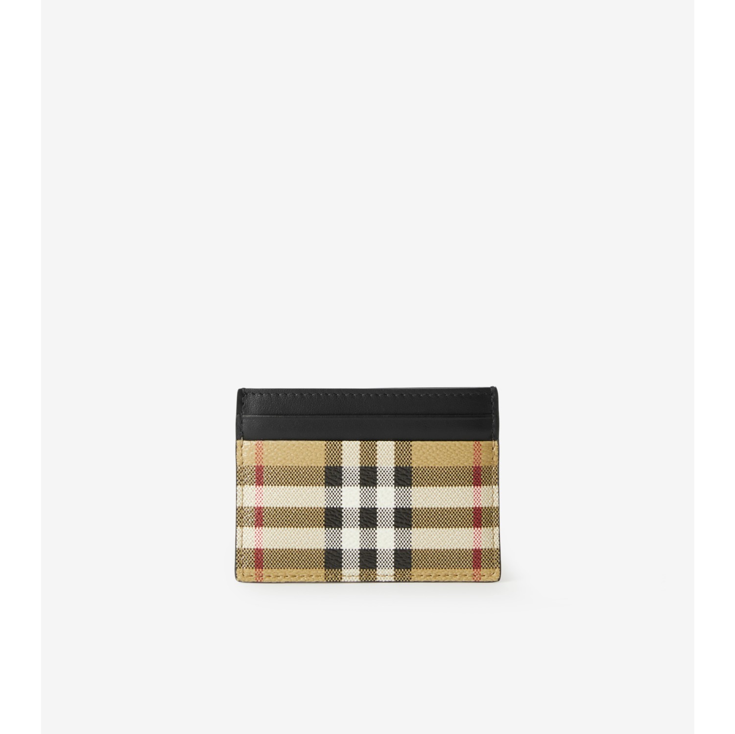 Burberry Men's Sandon Check Leather Card Holder