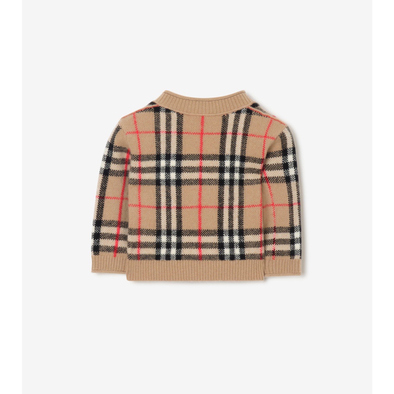 Check Wool Cashmere Cardigan