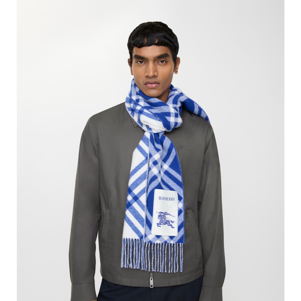  Check Cashmere Scarf