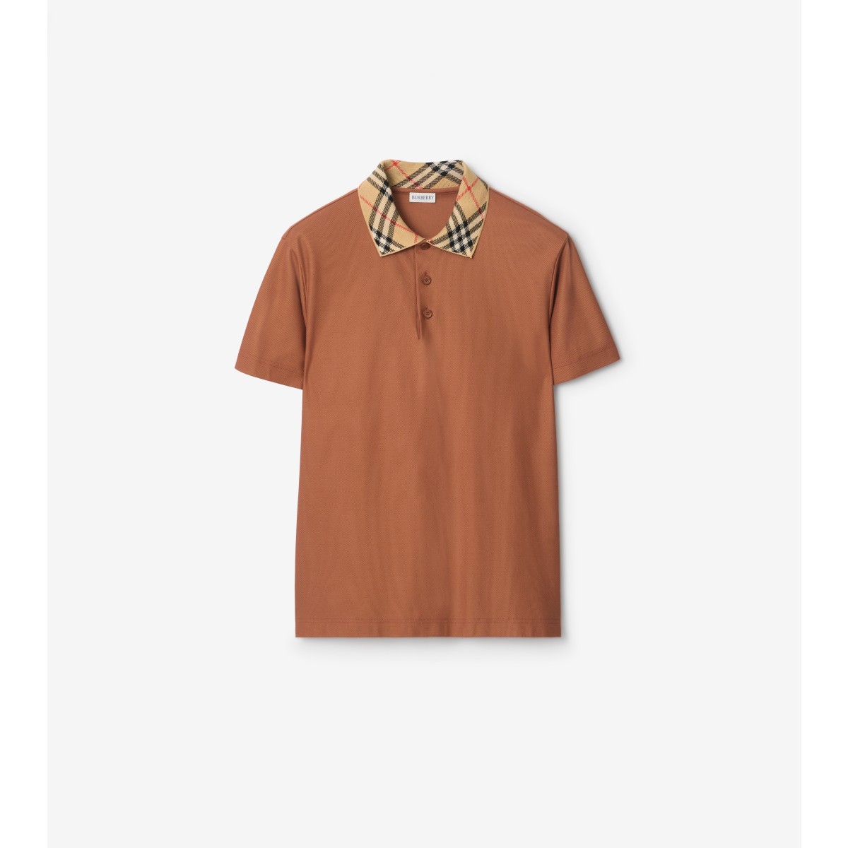  Check Collar Cotton Polo Shirt