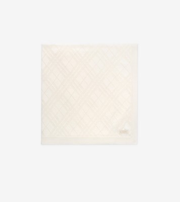 Check Cashmere Baby Blanket in Ivory - Children | Burberry® Official