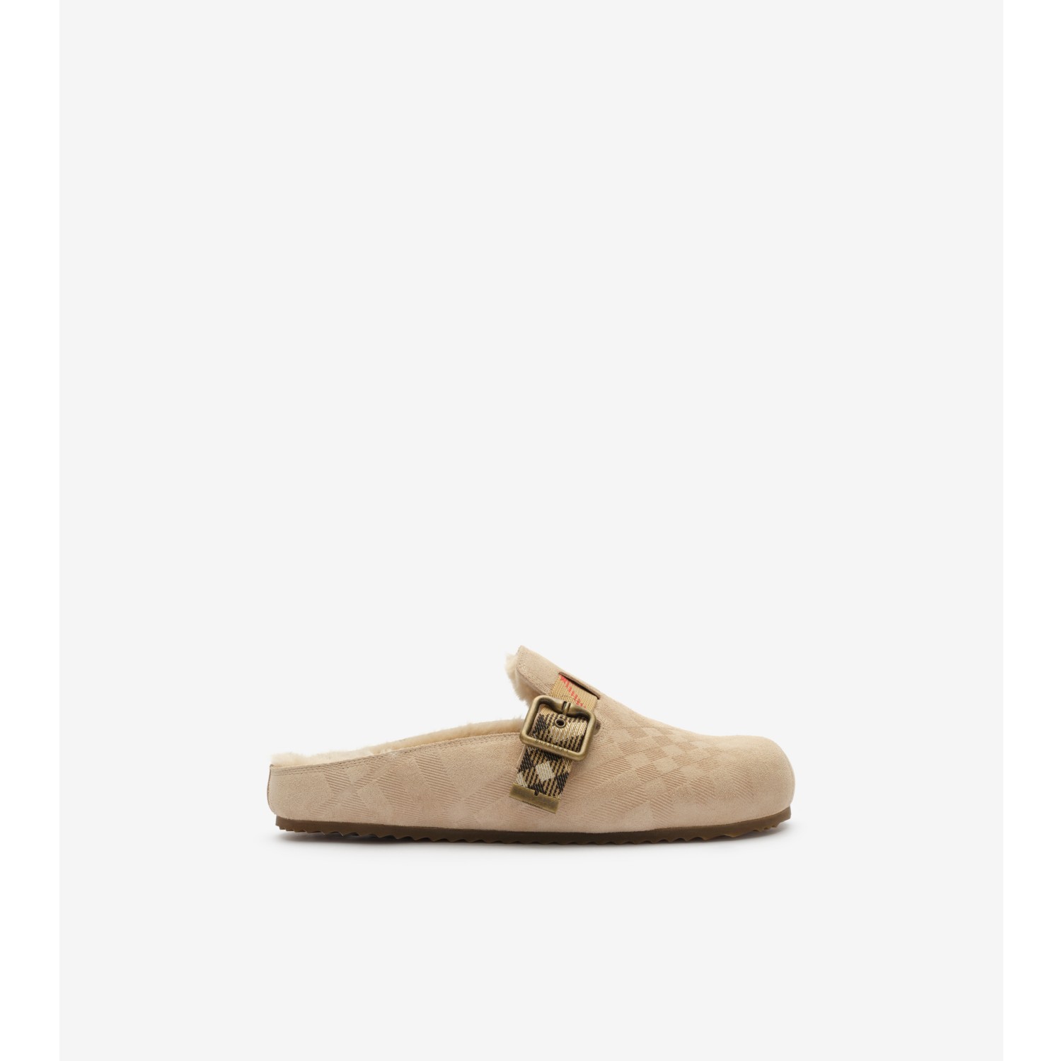 Check Shearling Urchin Clogs