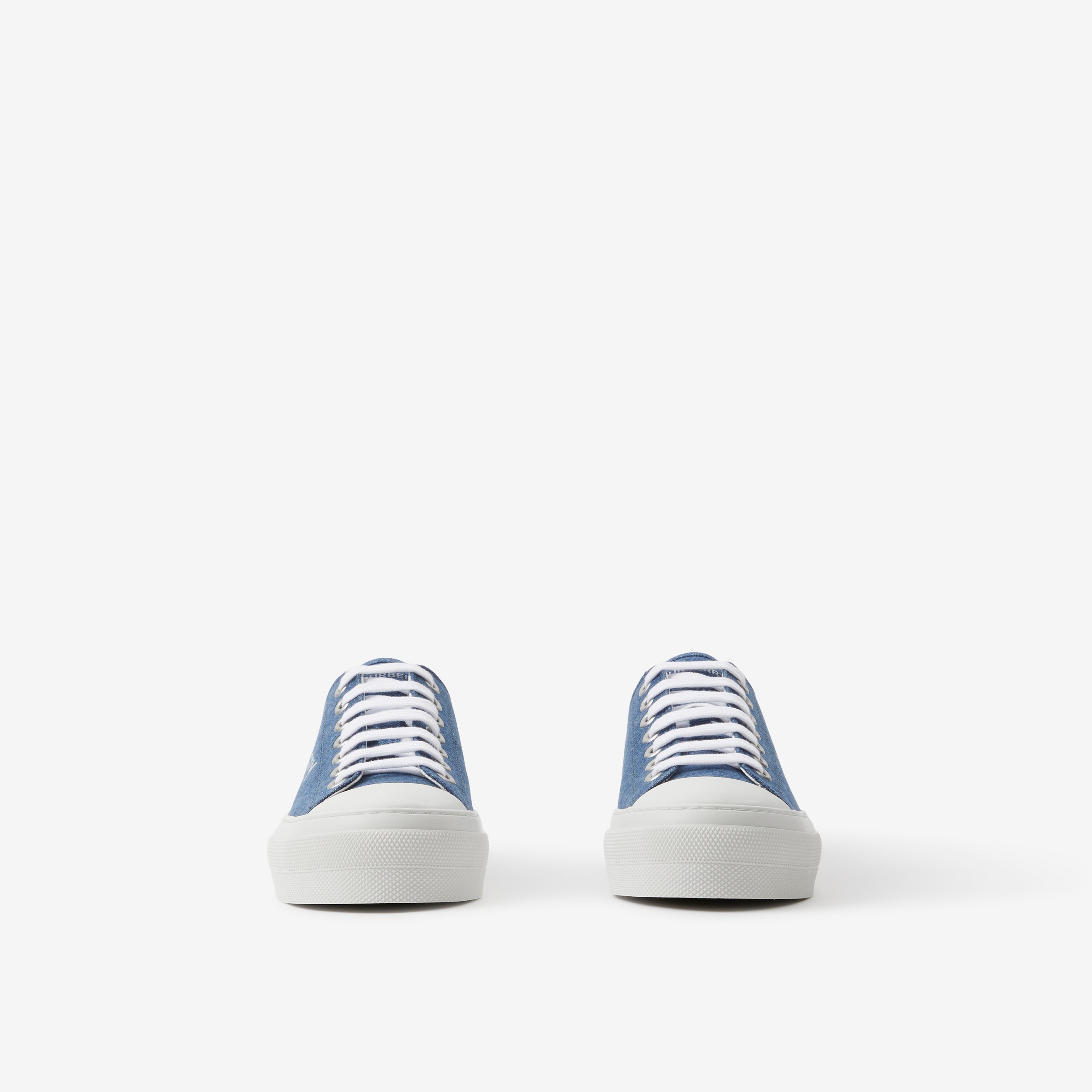 Logo Print Denim Sneakers in Blue - Women | Burberry® Official - 2