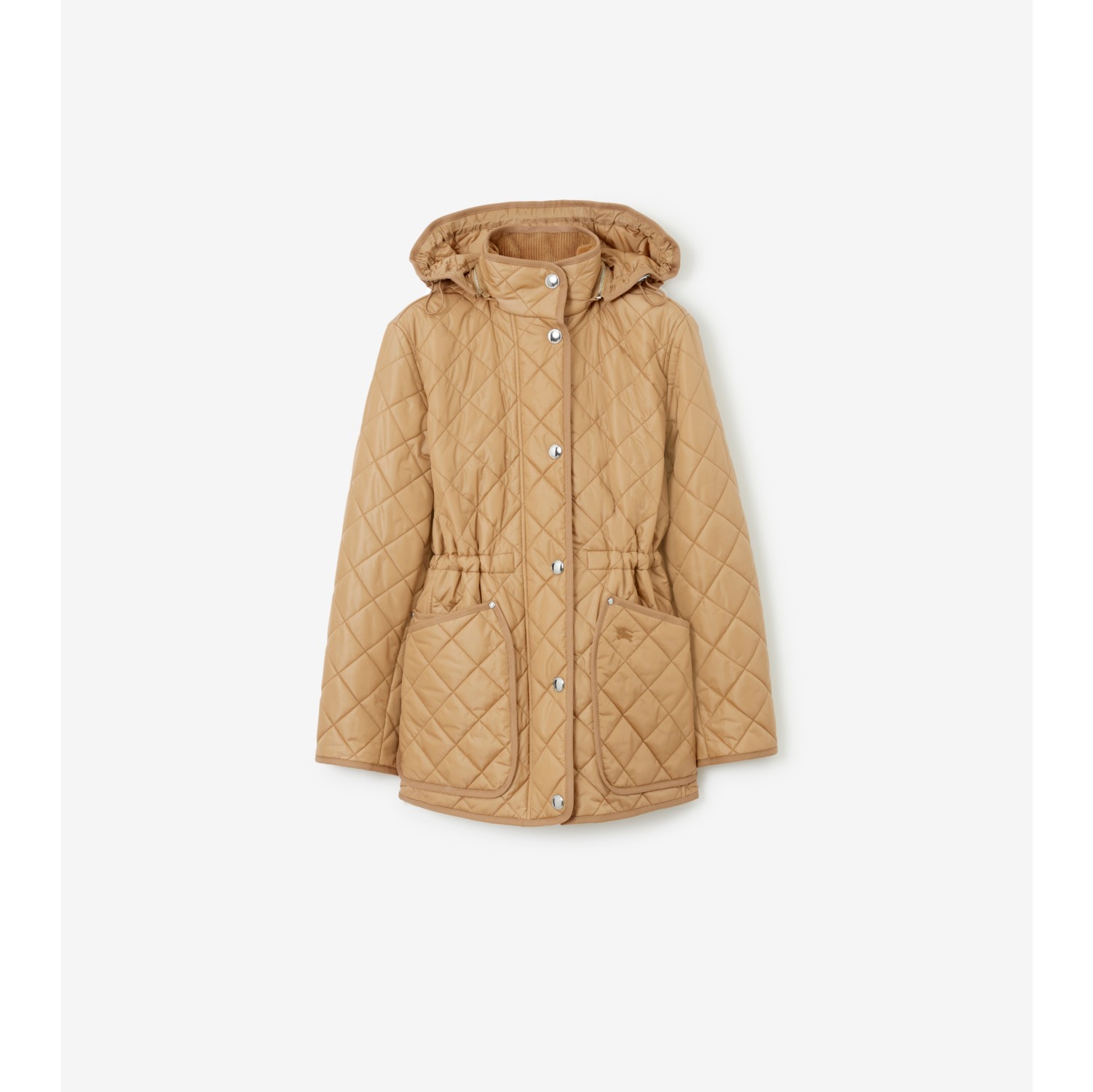 Quilted Nylon Jacket in Archive beige Women Burberry Official