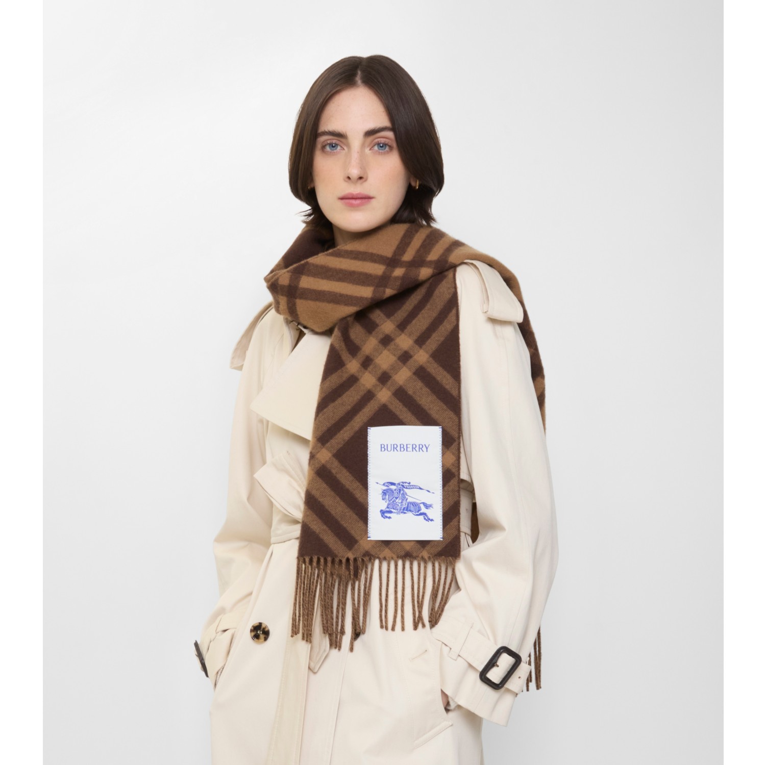 Check Cashmere Scarf