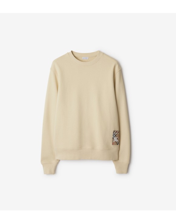 Check Label Cotton Sweatshirt