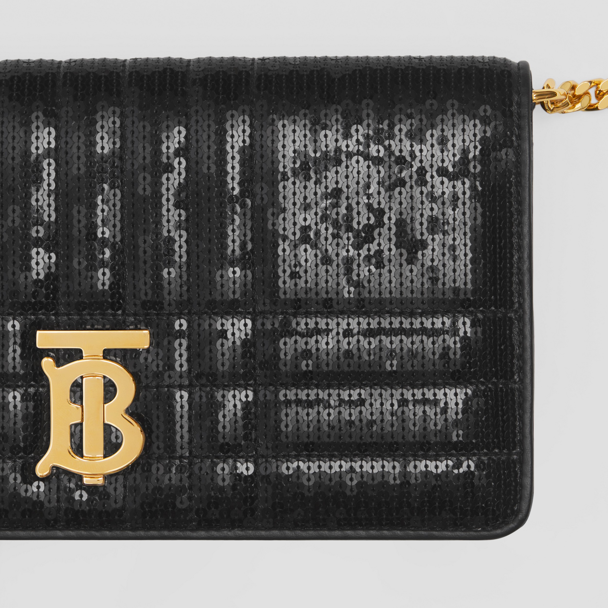 Pailletten-Brieftasche „Lola“ mit abnehmbarem Riemen (Schwarz) - Damen | Burberry® - 2