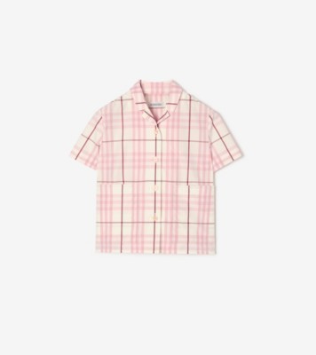 Burberry チェック コットンシャツ (フローラピンク) | Burberry®公式サイト