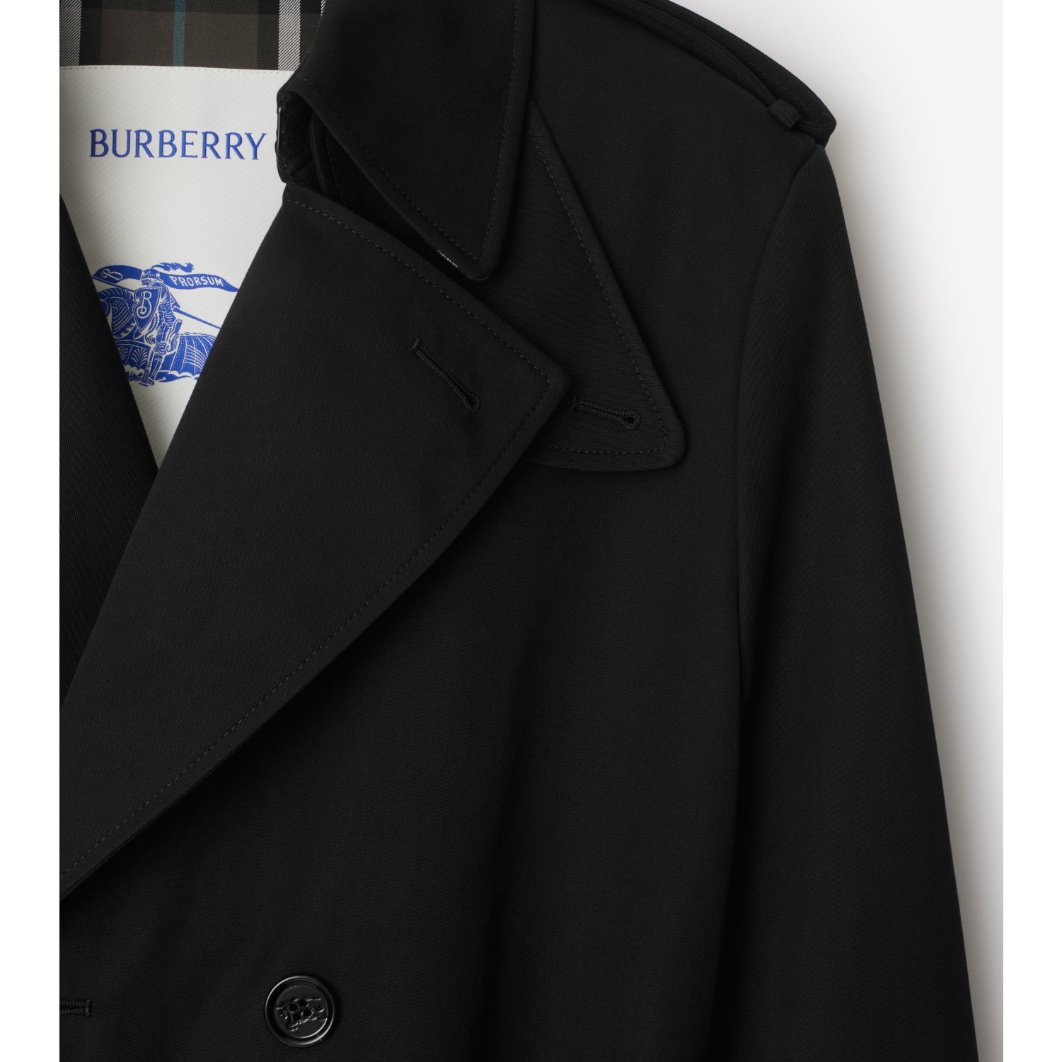 Langer Baumwollmisch-Trenchcoat