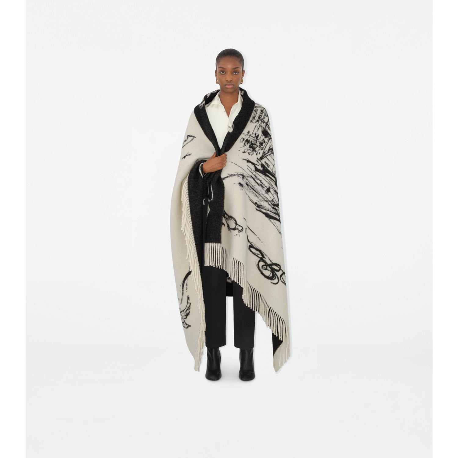 Burberry blanket shawl on sale