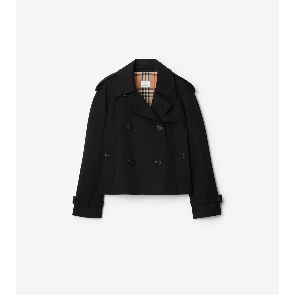  Check Cropped Mayfair Heritage Trench Jacket