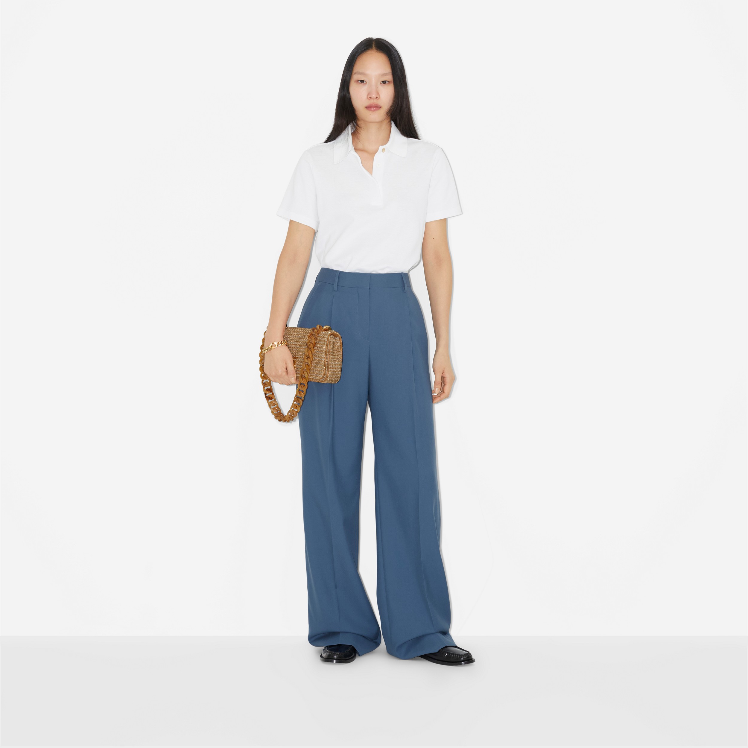Polo en piqué de coton (Blanc) - Femme | Site officiel Burberry® - 2