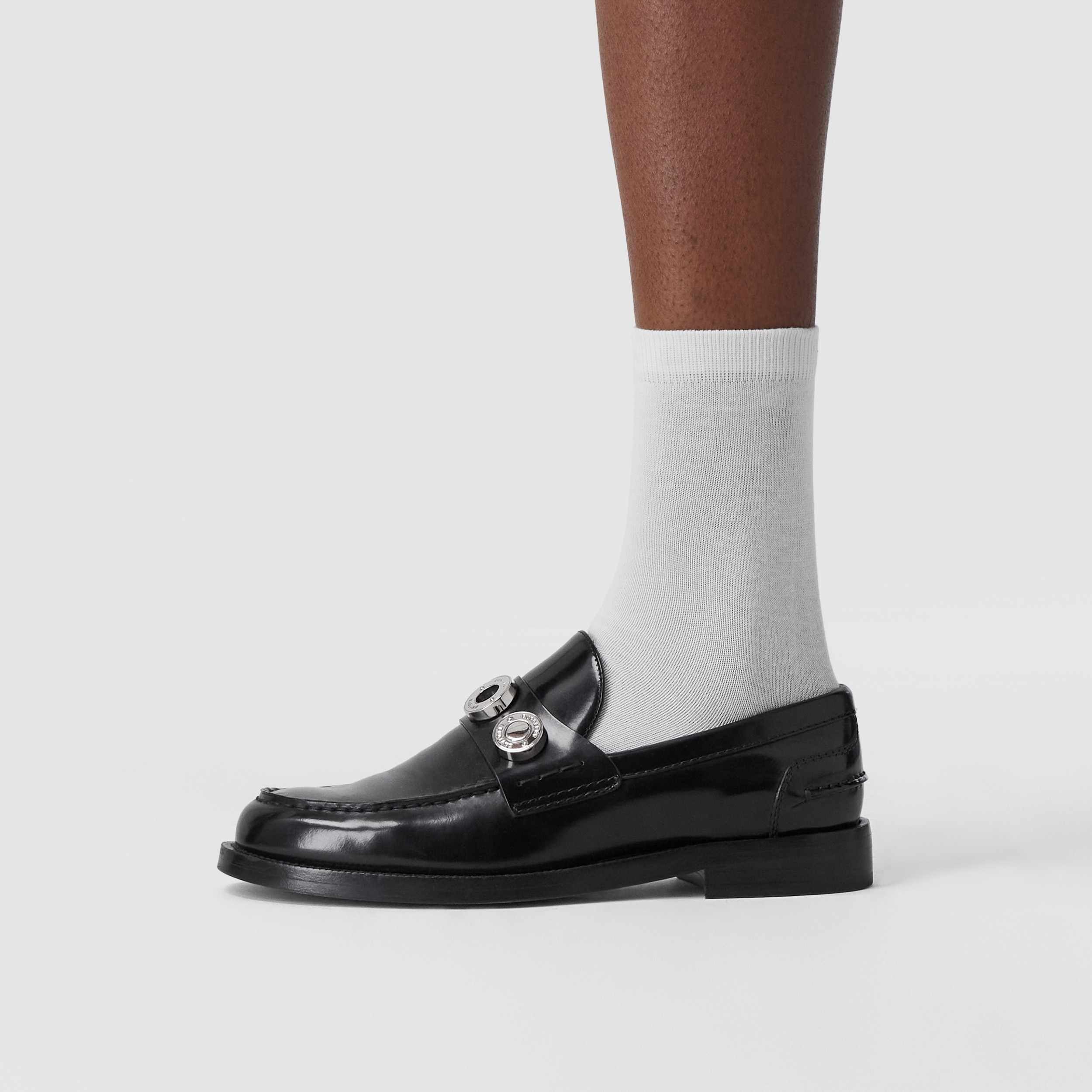 Loafer aus Leder mit Logodetail (Schwarz) - Damen | Burberry® - 3