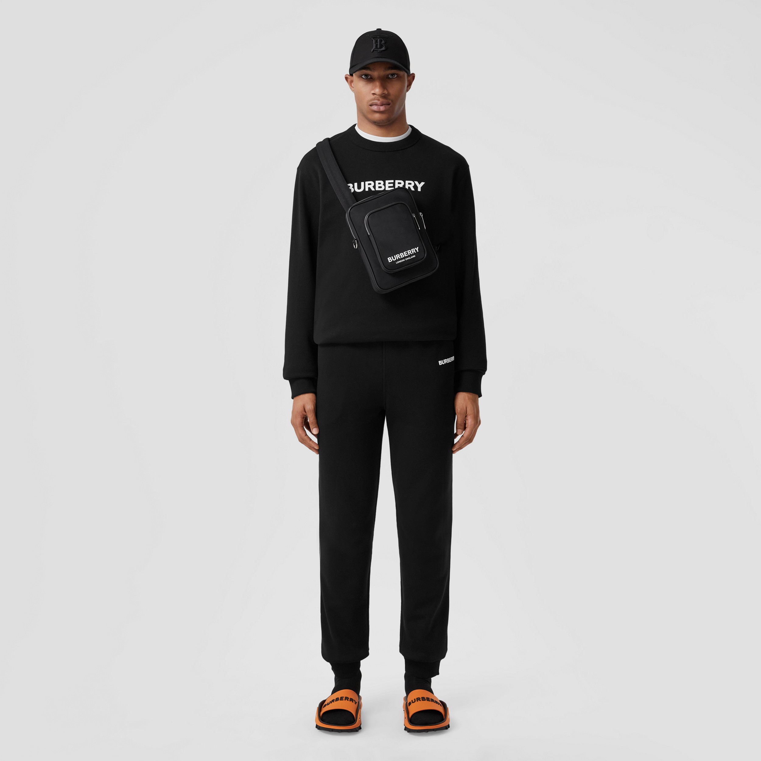 Pantalones de jogging en algodón con logotipo (Negro) | Burberry® oficial - 4