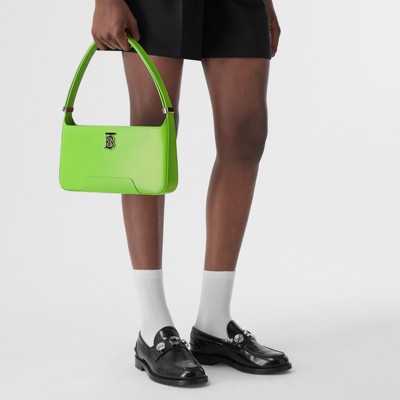 Leather TB Shoulder Bag in Brilliant Green - Women | Burberry 