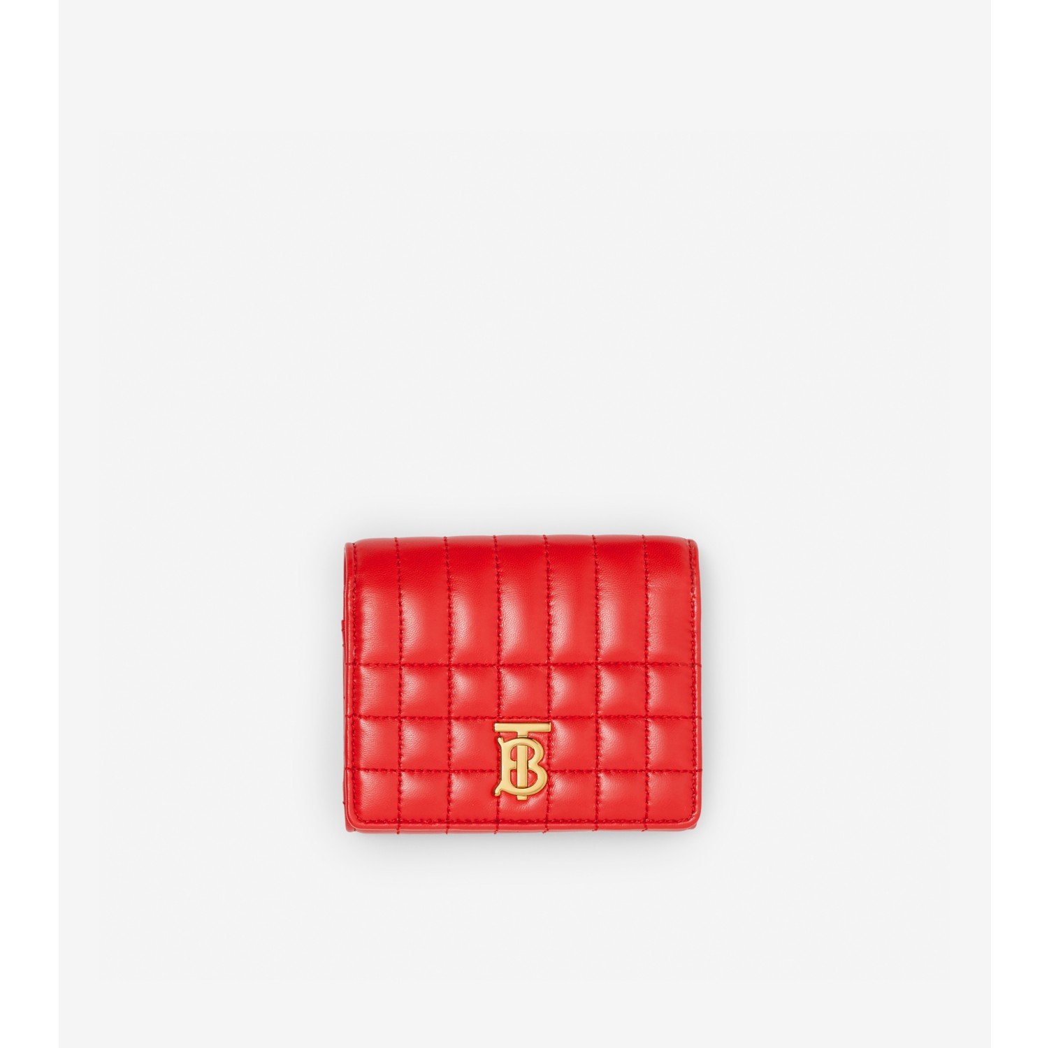 Quilted Leather Lola Card Case in Bright Red - Women | Burberry® Official