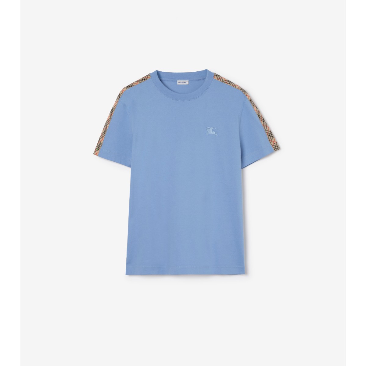  Check Trim Cotton T-shirt