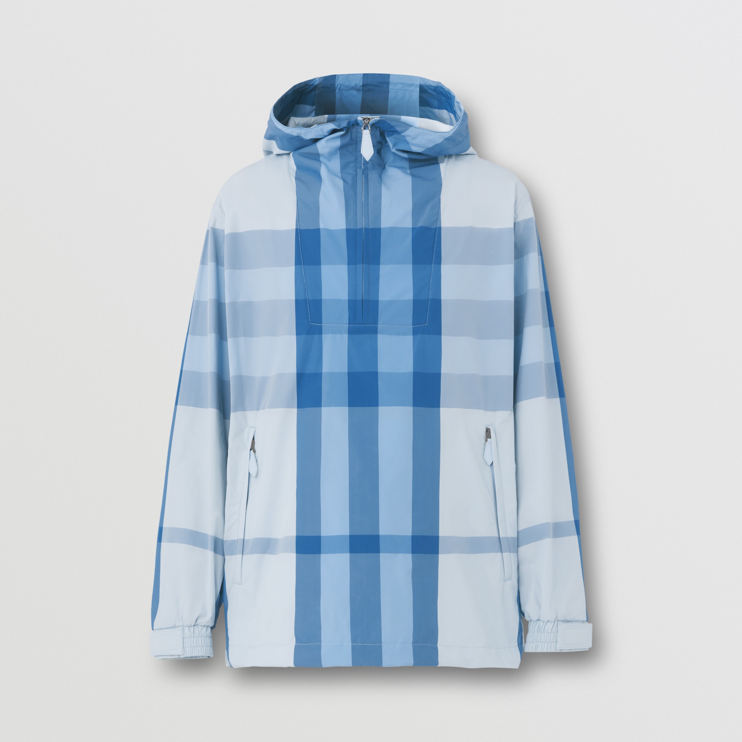 Packaway Check Nylon Hooded Jacket in Sky Blue - Men | Burberry® Official - 4