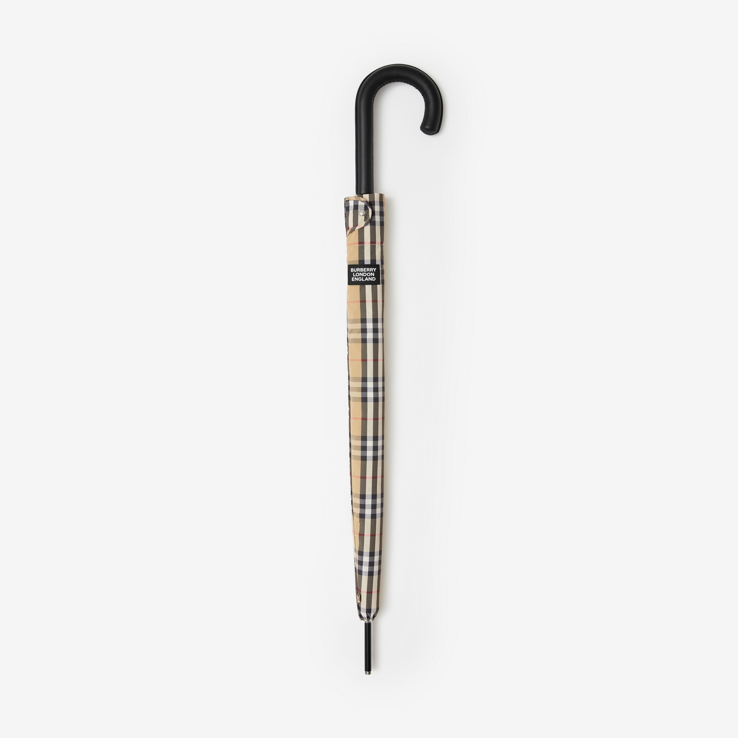 Guarda-chuva em Vintage Check (Bege Clássico) | Burberry® oficial - 1