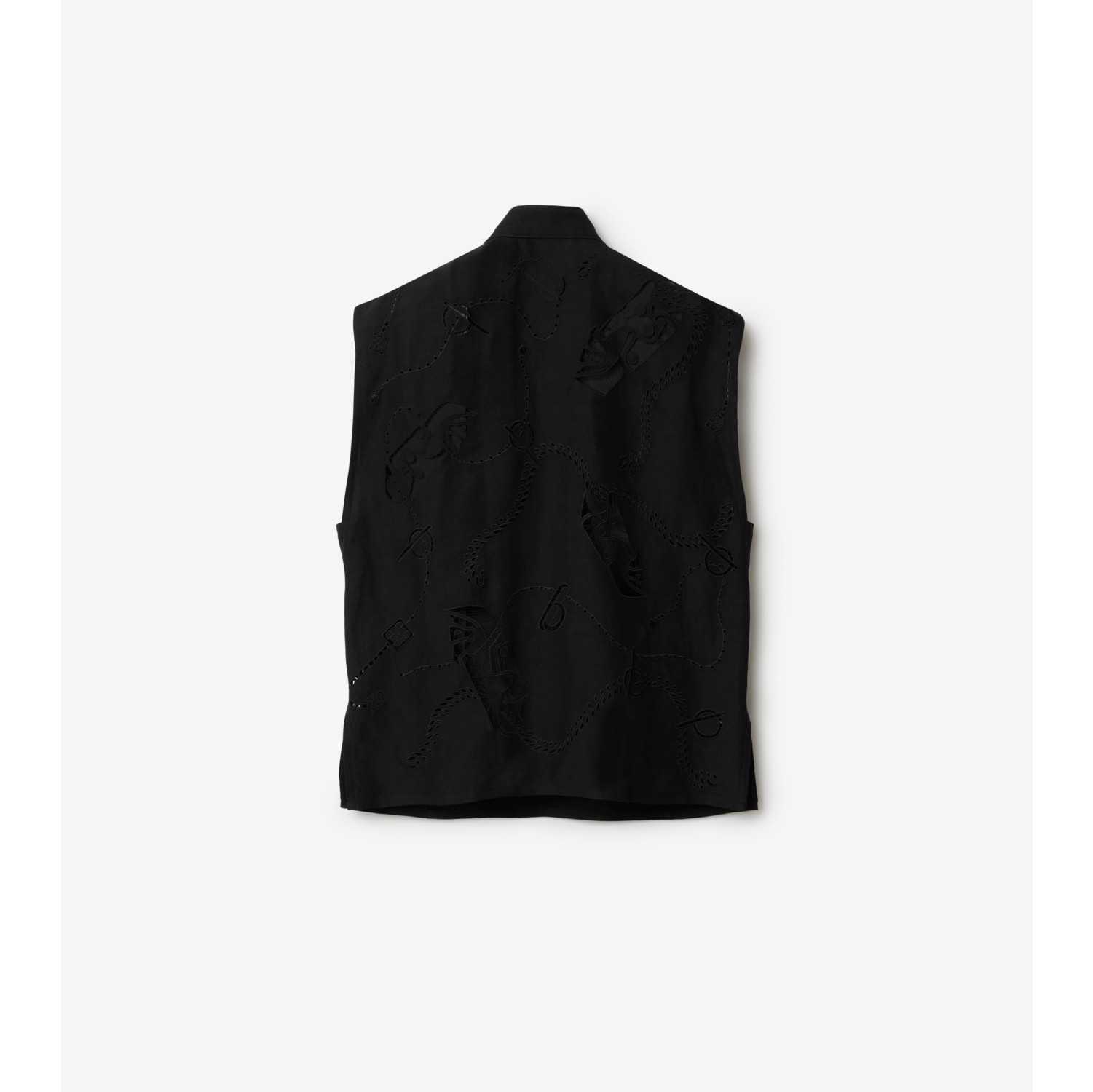 Maglia a rete con punto pizzo Donna, Nero | Milano
