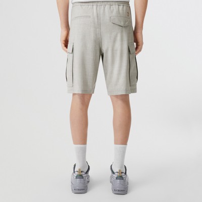 grey burberry shorts