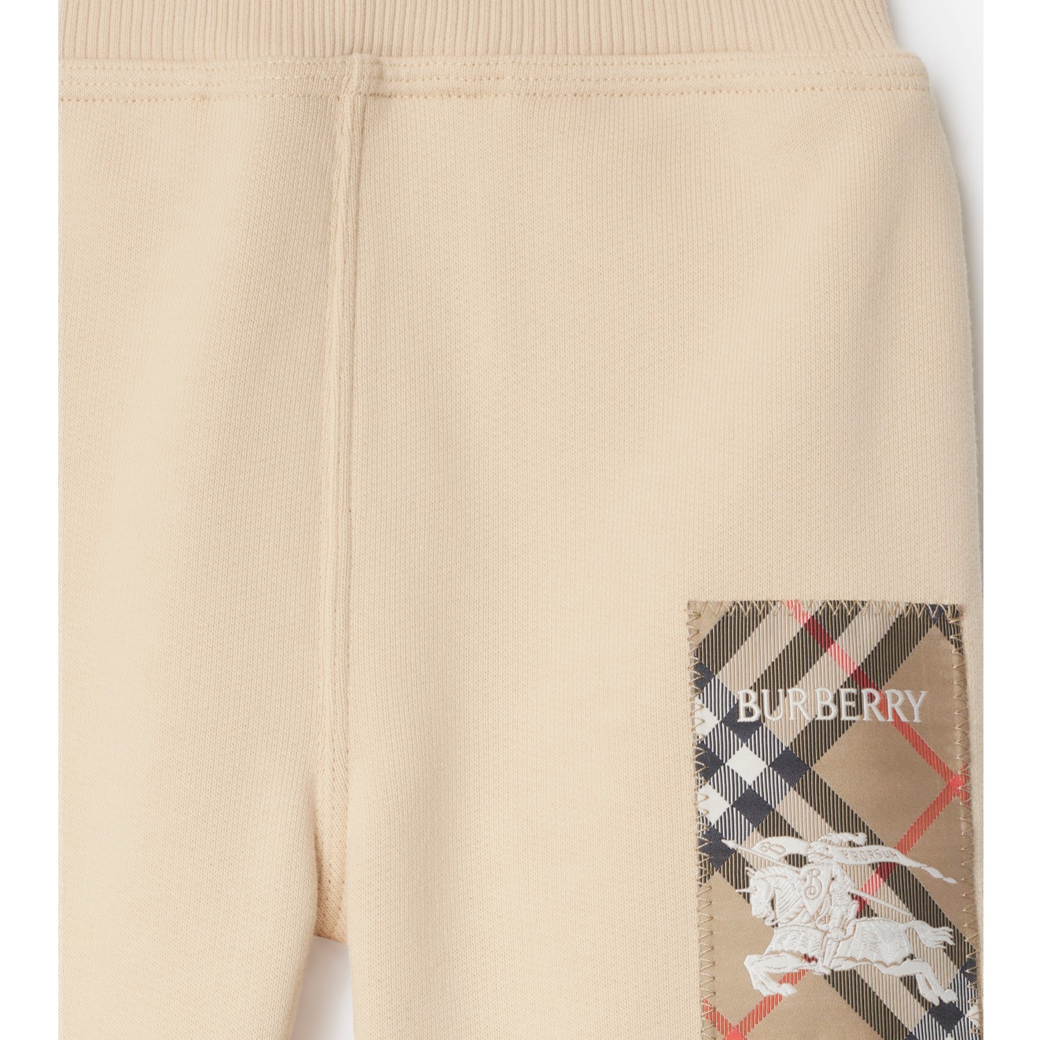 Check Label Cotton Jogging Pants