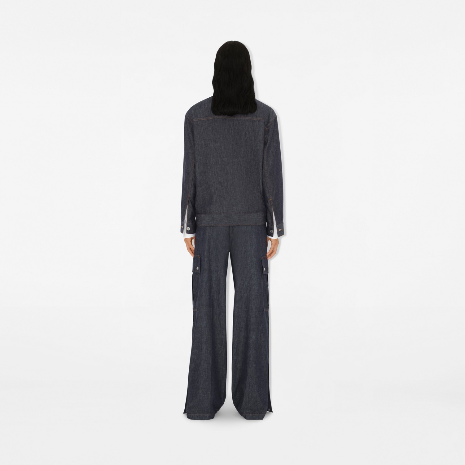 Belted Denim Jacket in Denim blue - Women | Burberry® Official Belted Denim Jacket in Denim blue - Women | Burberry® Official