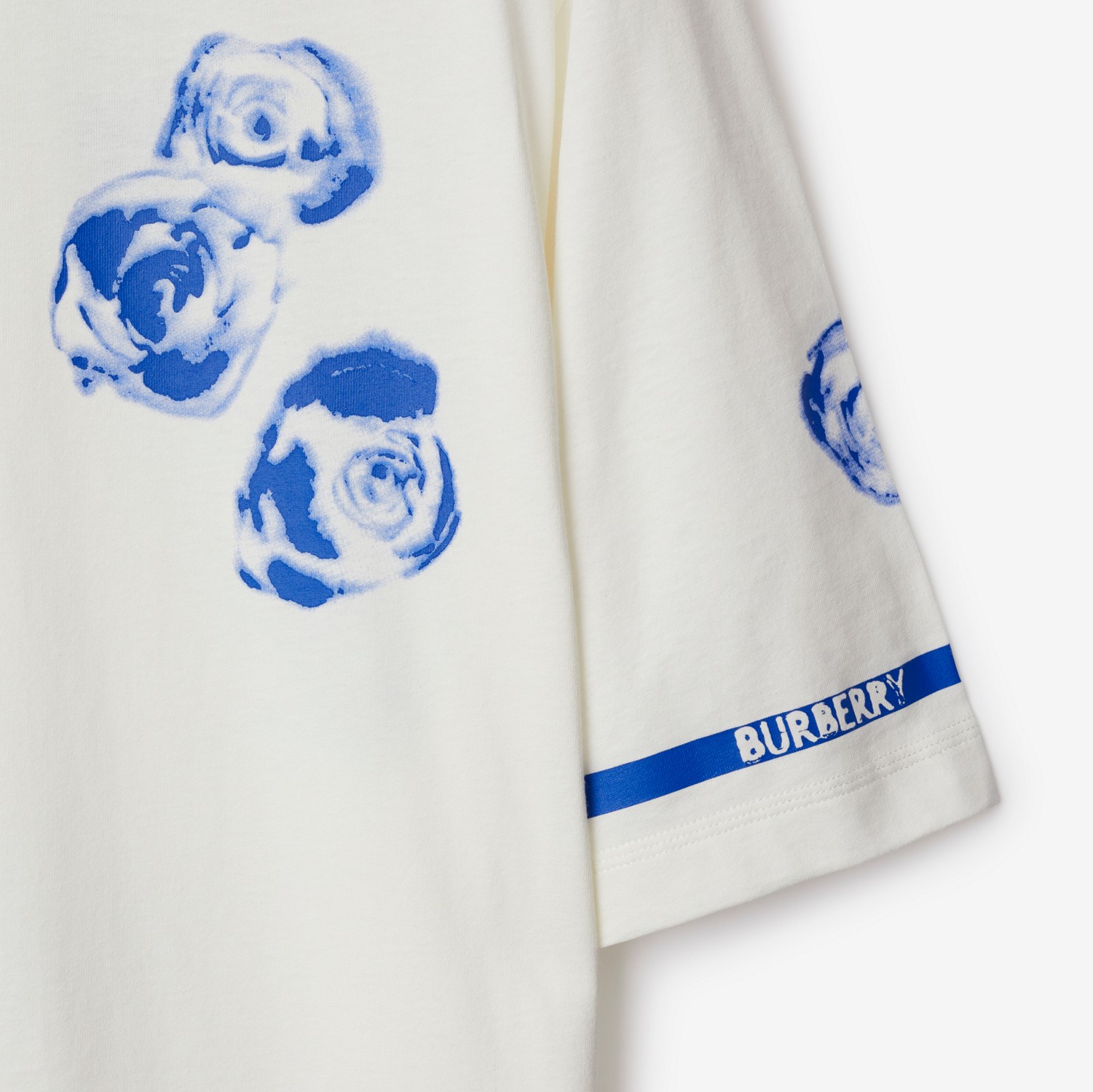 T-shirt en coton à imprimé roses