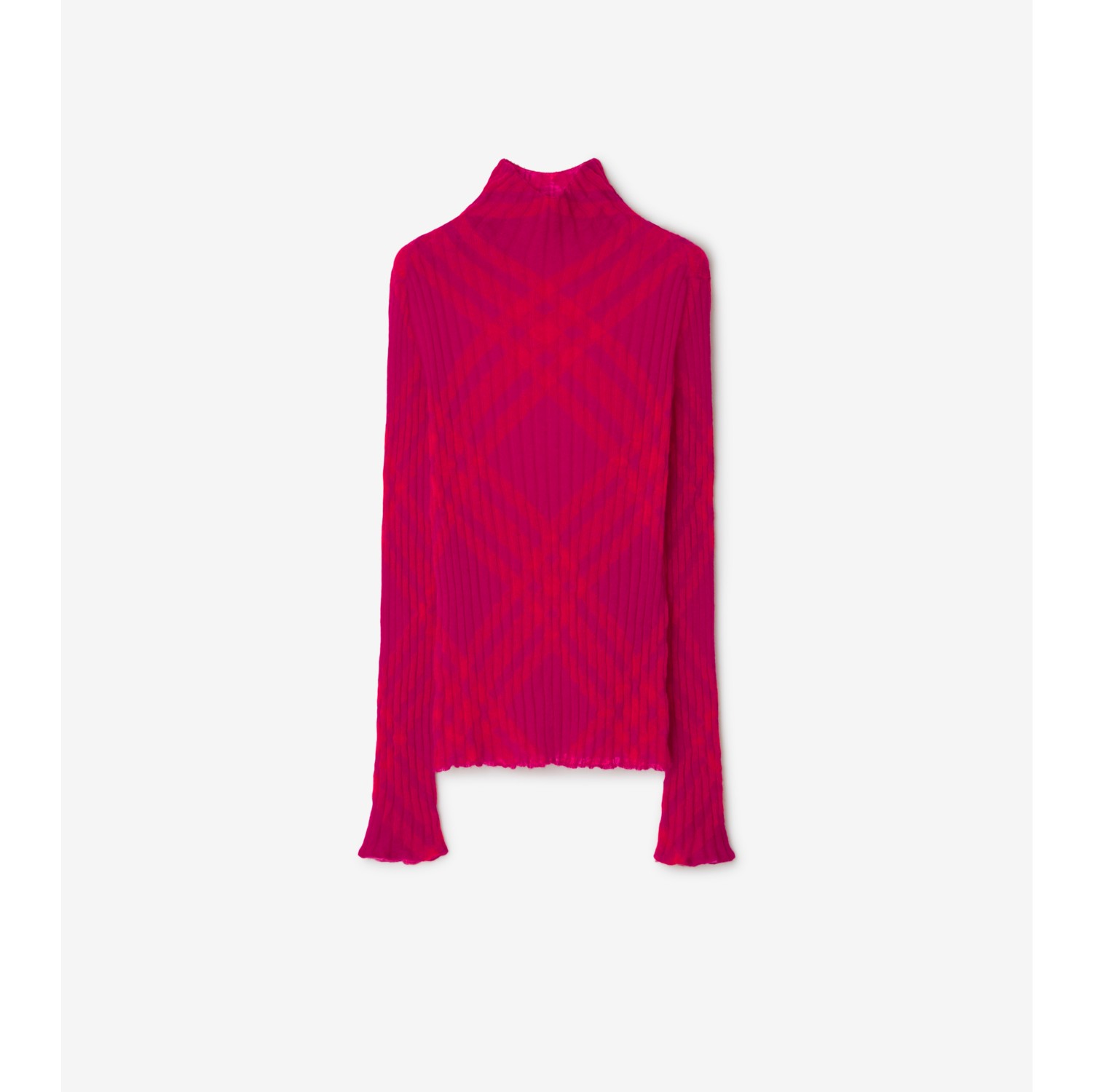 Check Mohair Blend Sweater in Ripple - Women | Burberry® Official