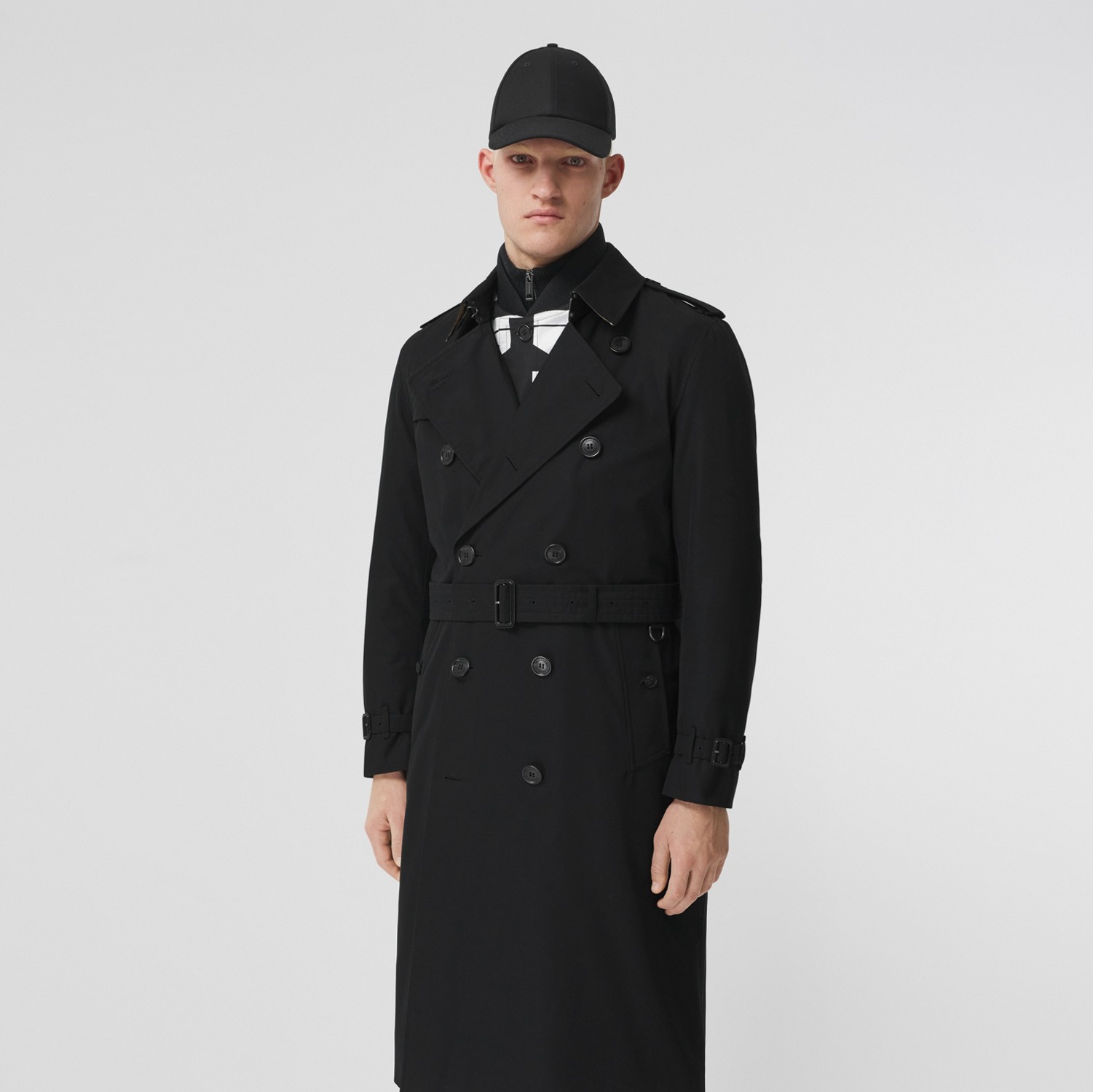 The Kensington - Trench coat Heritage longo (Preto) - Homens | Burberry® oficial