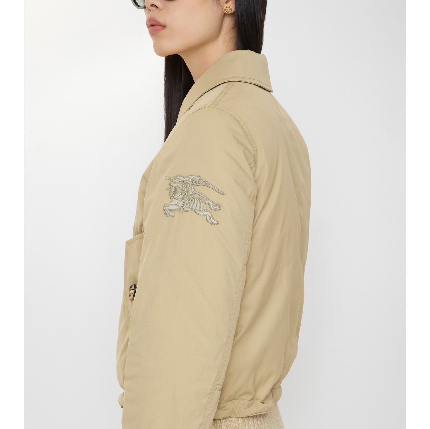 シアリングカラー ギャバジン ジャケット (デューンベージュ