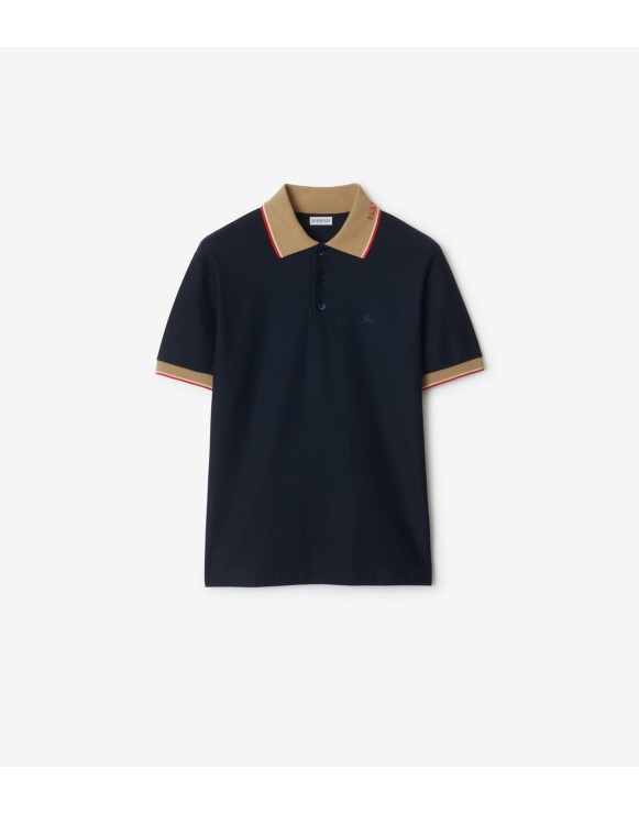 Logo Collar Cotton Polo Shirt