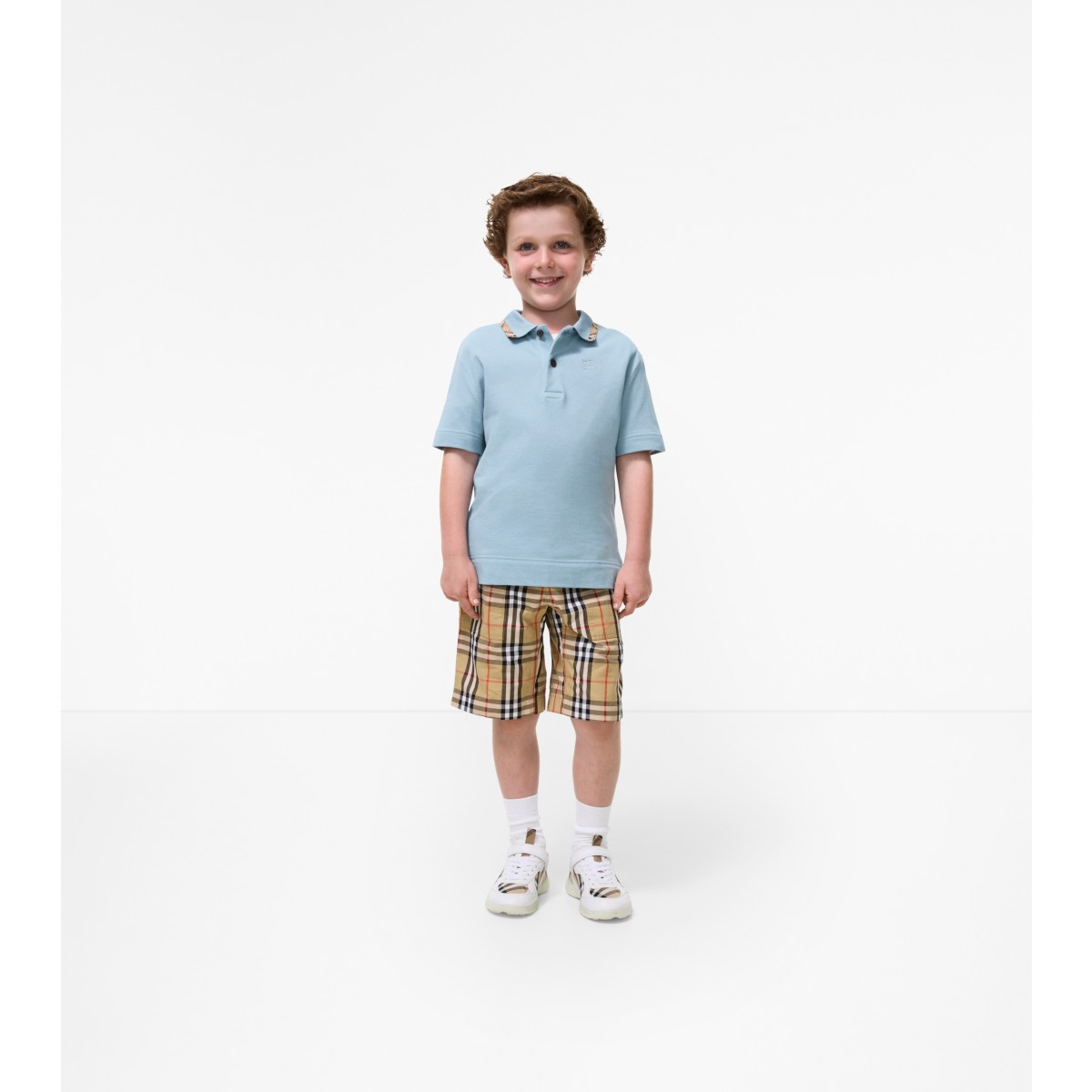  Check Cotton Cargo Shorts