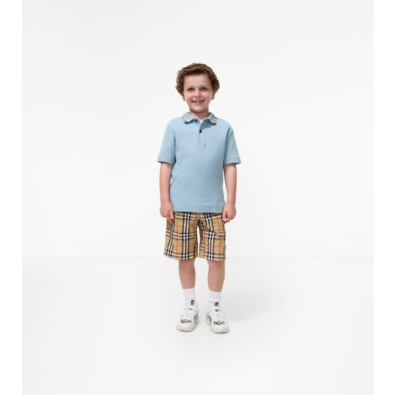 Check Cotton Cargo Shorts