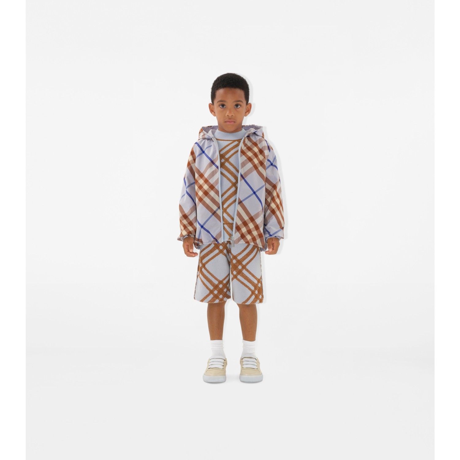 Reversible Check Cotton Blend Jacket