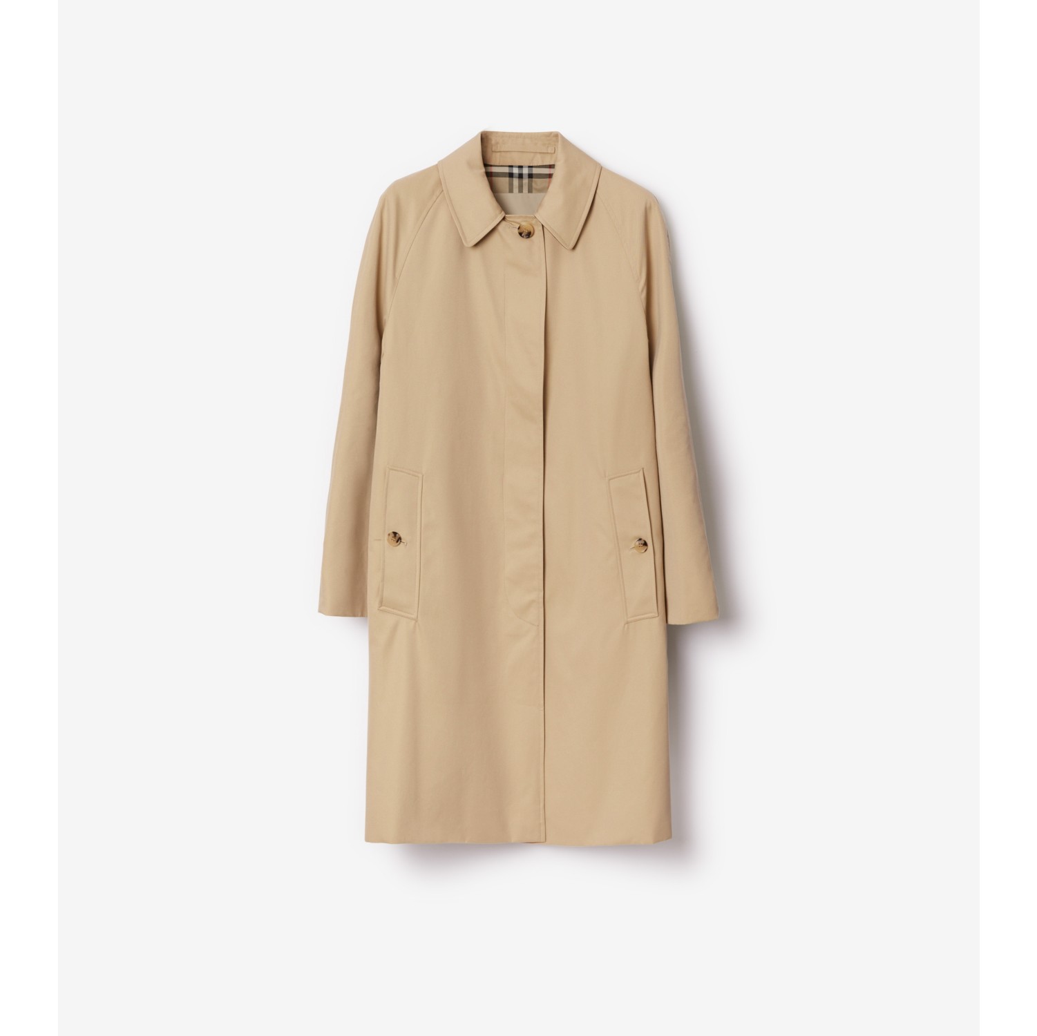 Mid-length Camden Heritage Car Coat in Honey - Women | Burberry 