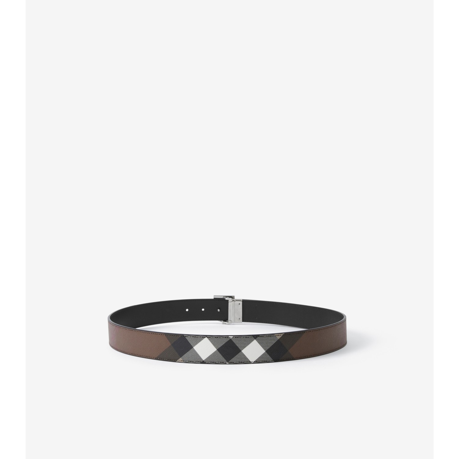 Burberry Reversible Check E-Canvas & Leather Belt