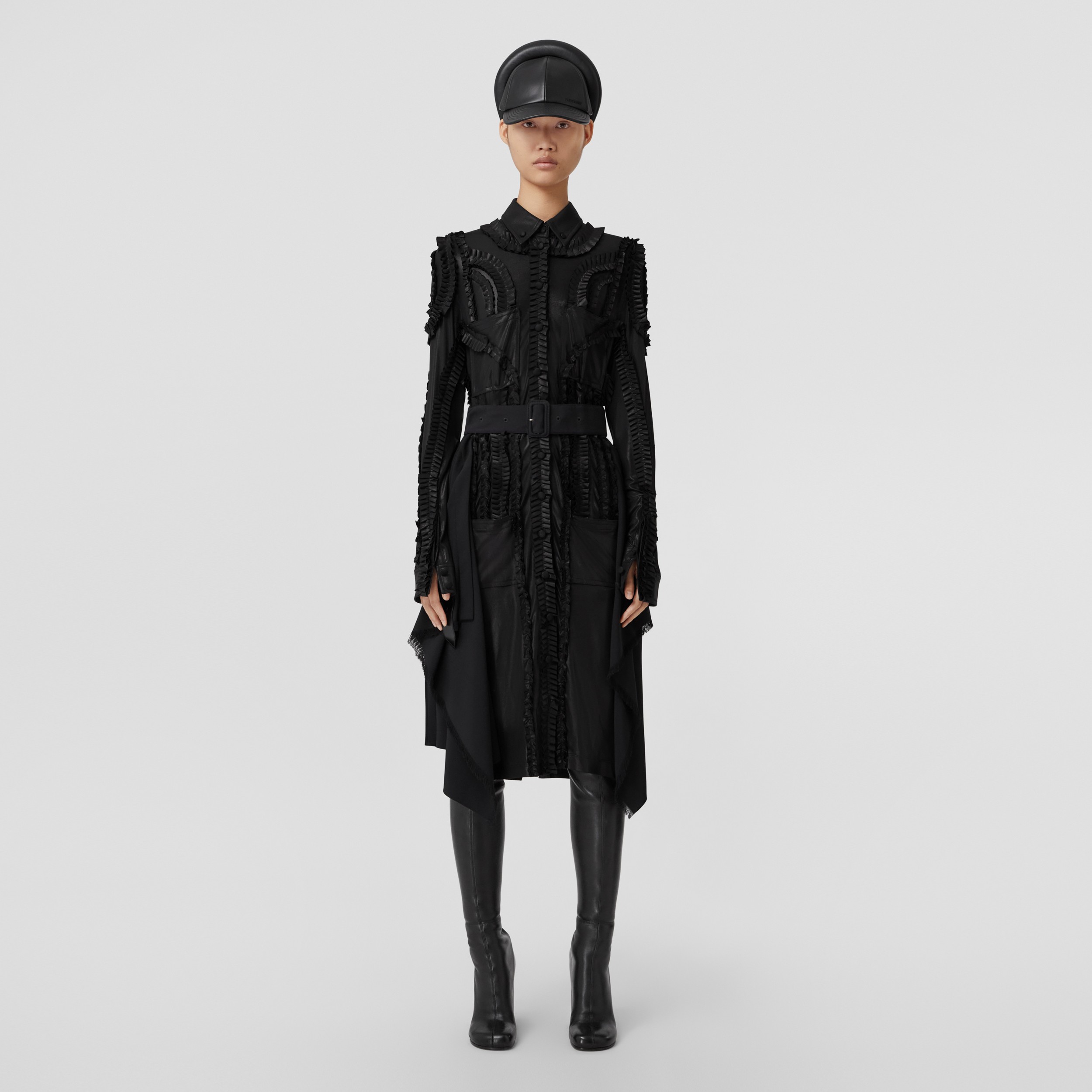Wool Blend Kilt in Black - Women | Burberry® Official - 1
