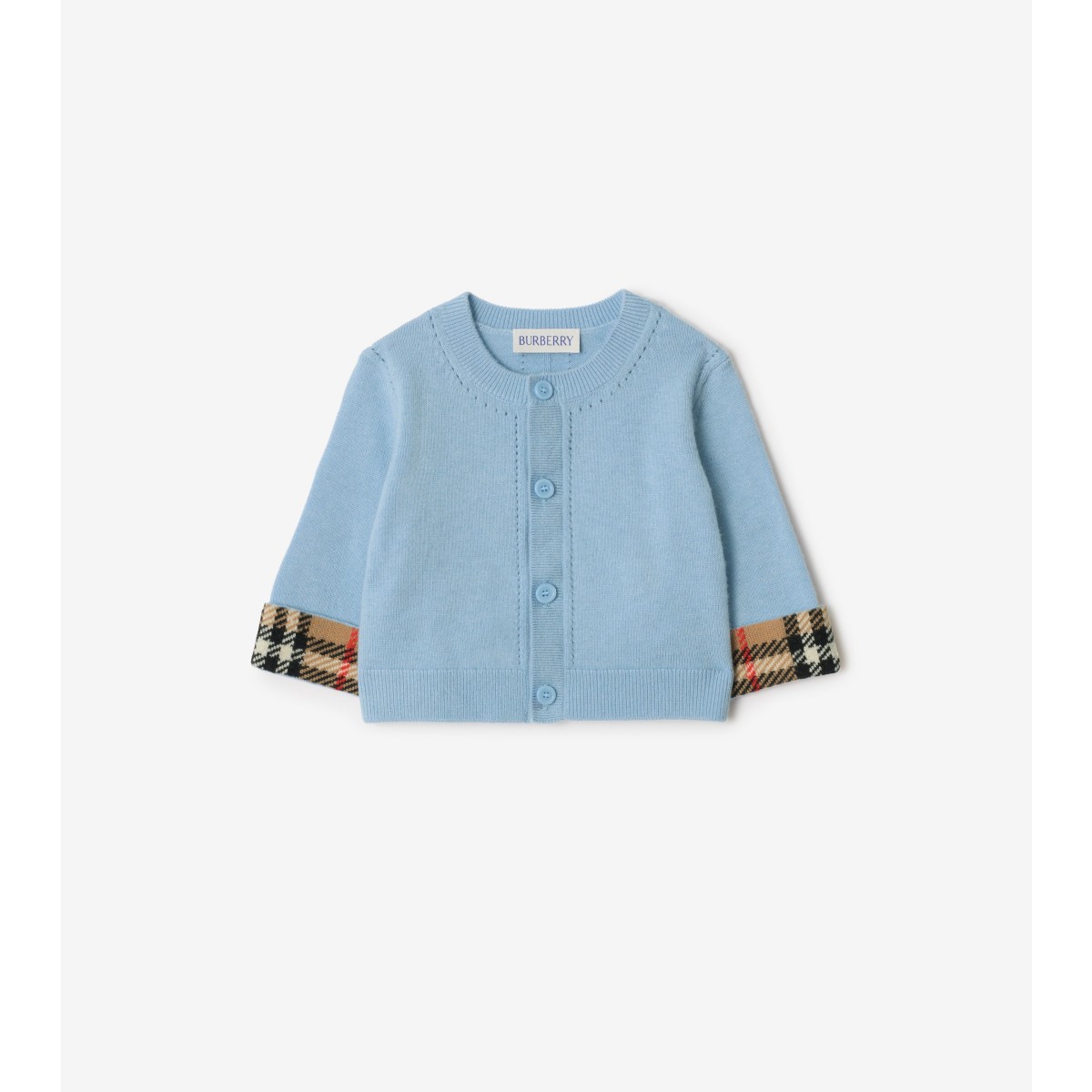 Burberry Childrens Cashmere Two-piece Baby Gift Set In Blue