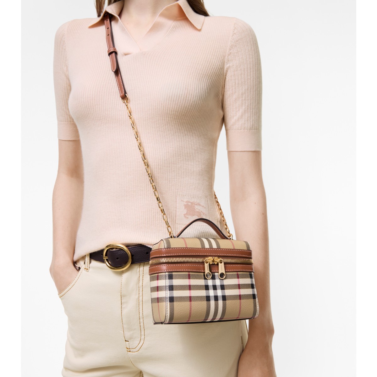 Check Mini Vanity Bag