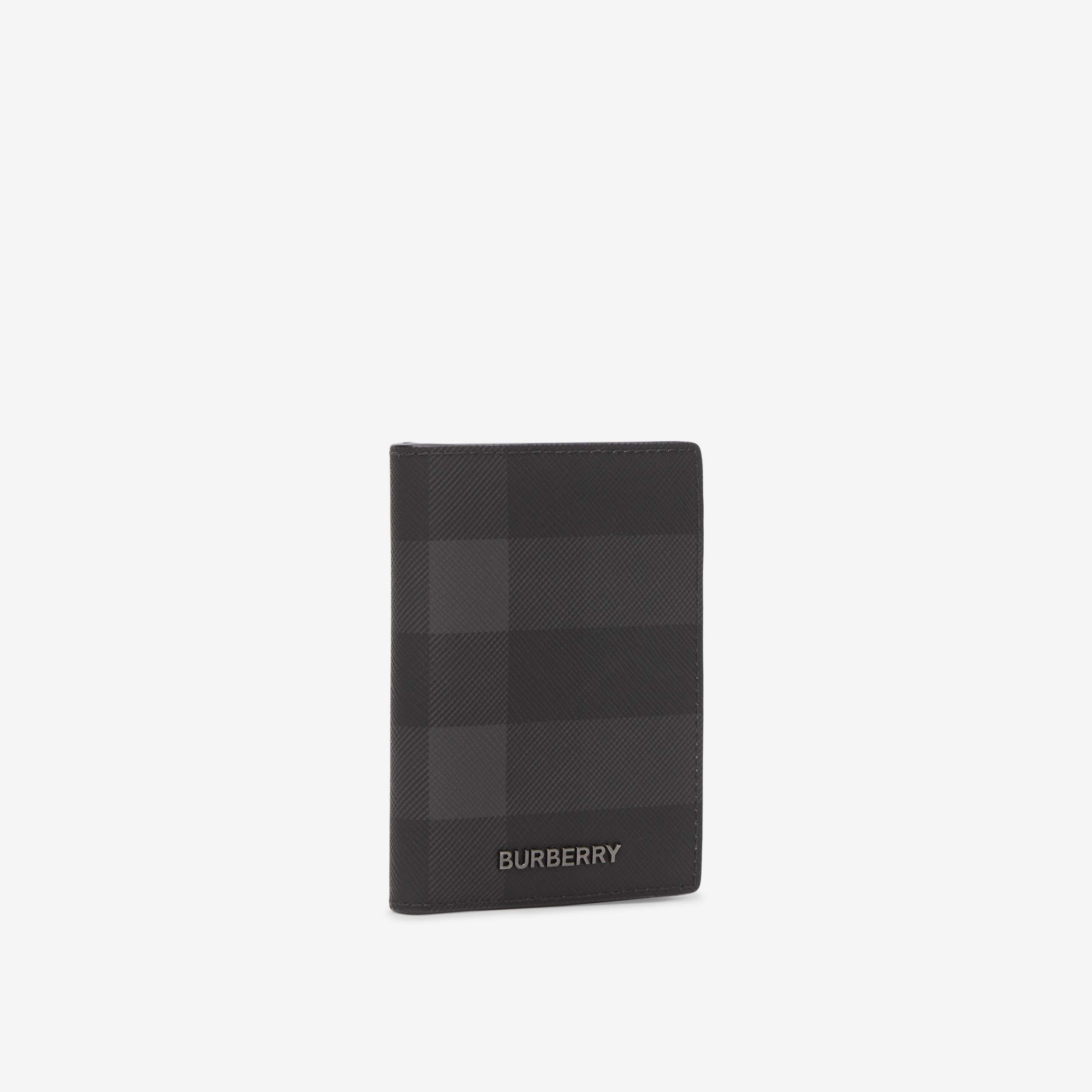 Charcoal Check Folding Card Case - Men | Burberry® Official - 3
